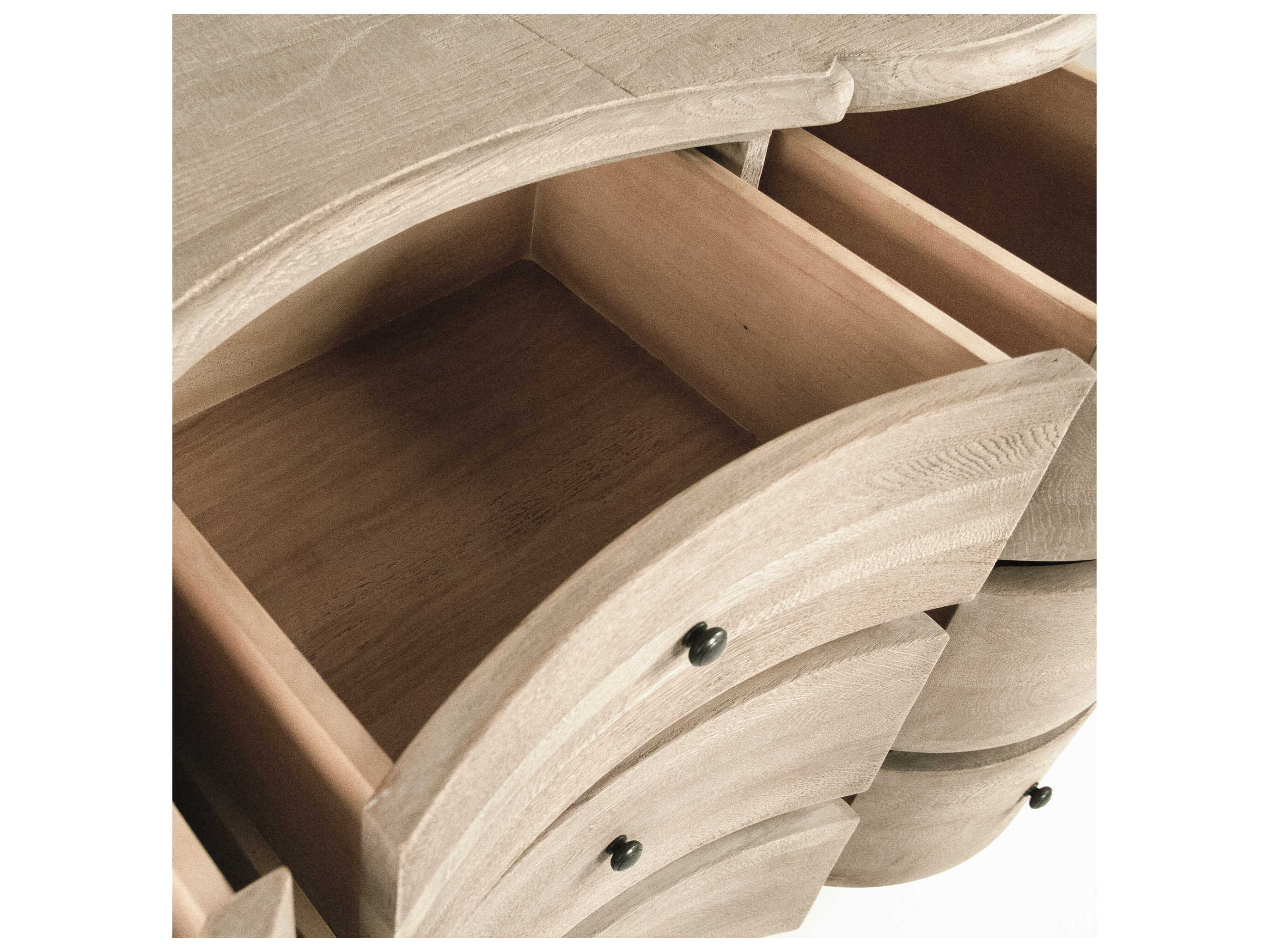 Zentique Frances Gray Oak Wood Dresser