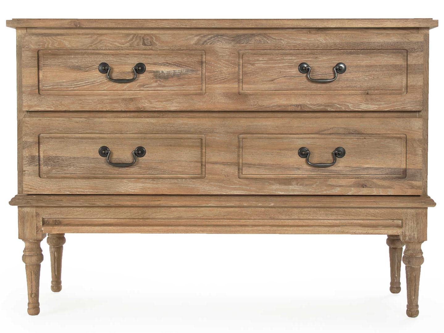 Zentique 3-Drawers Gray Oak Wood Dresser