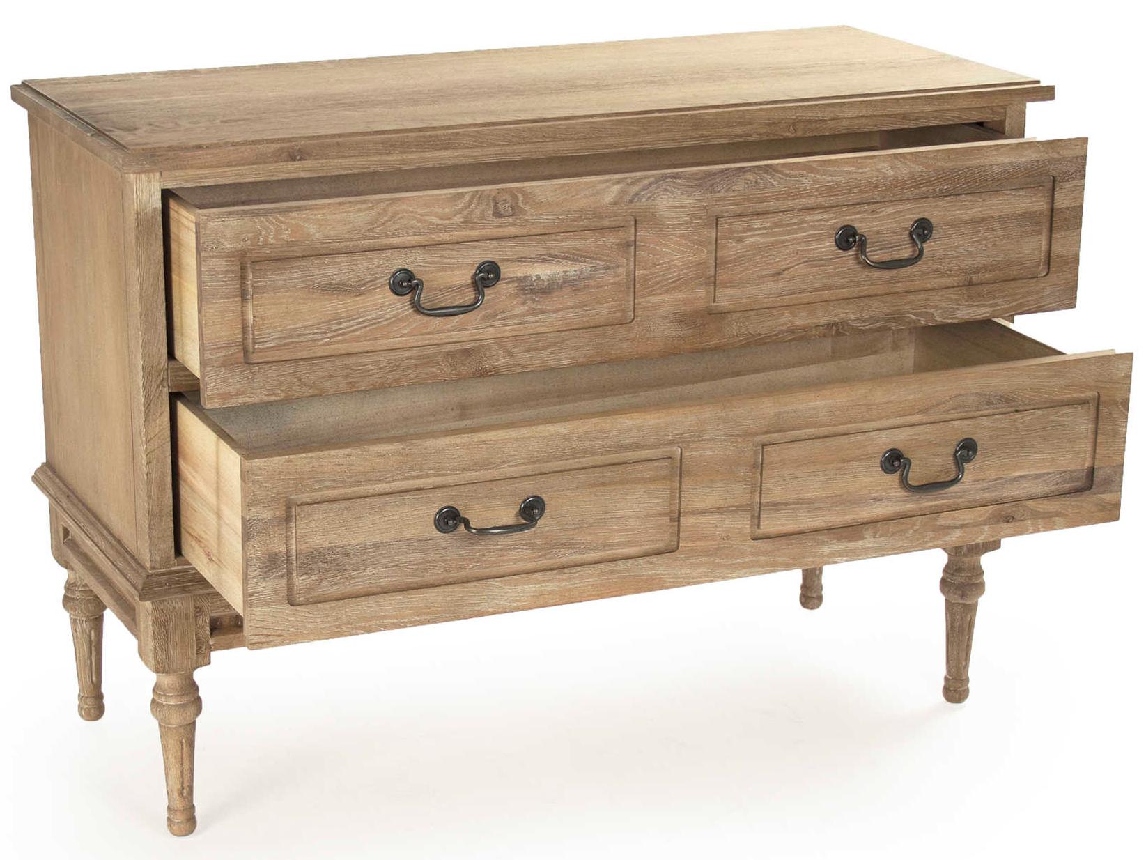 Zentique 3-Drawers Gray Oak Wood Dresser