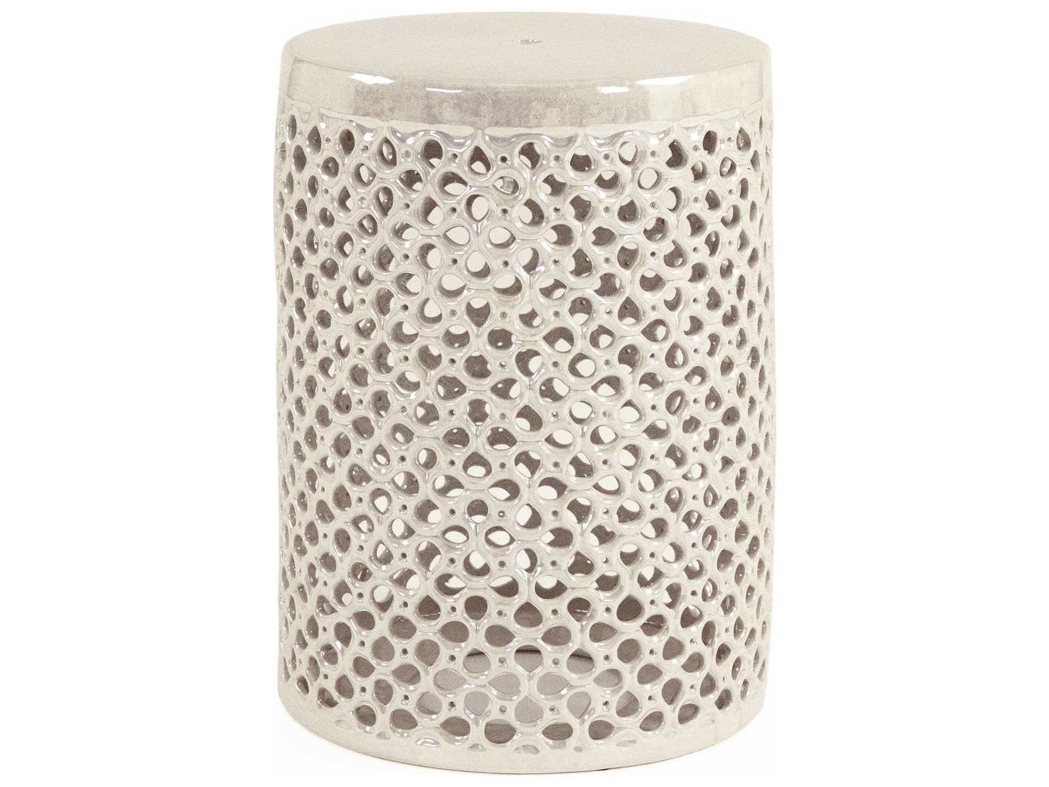 Zentique Iridescent Grey Gray Accent Stool