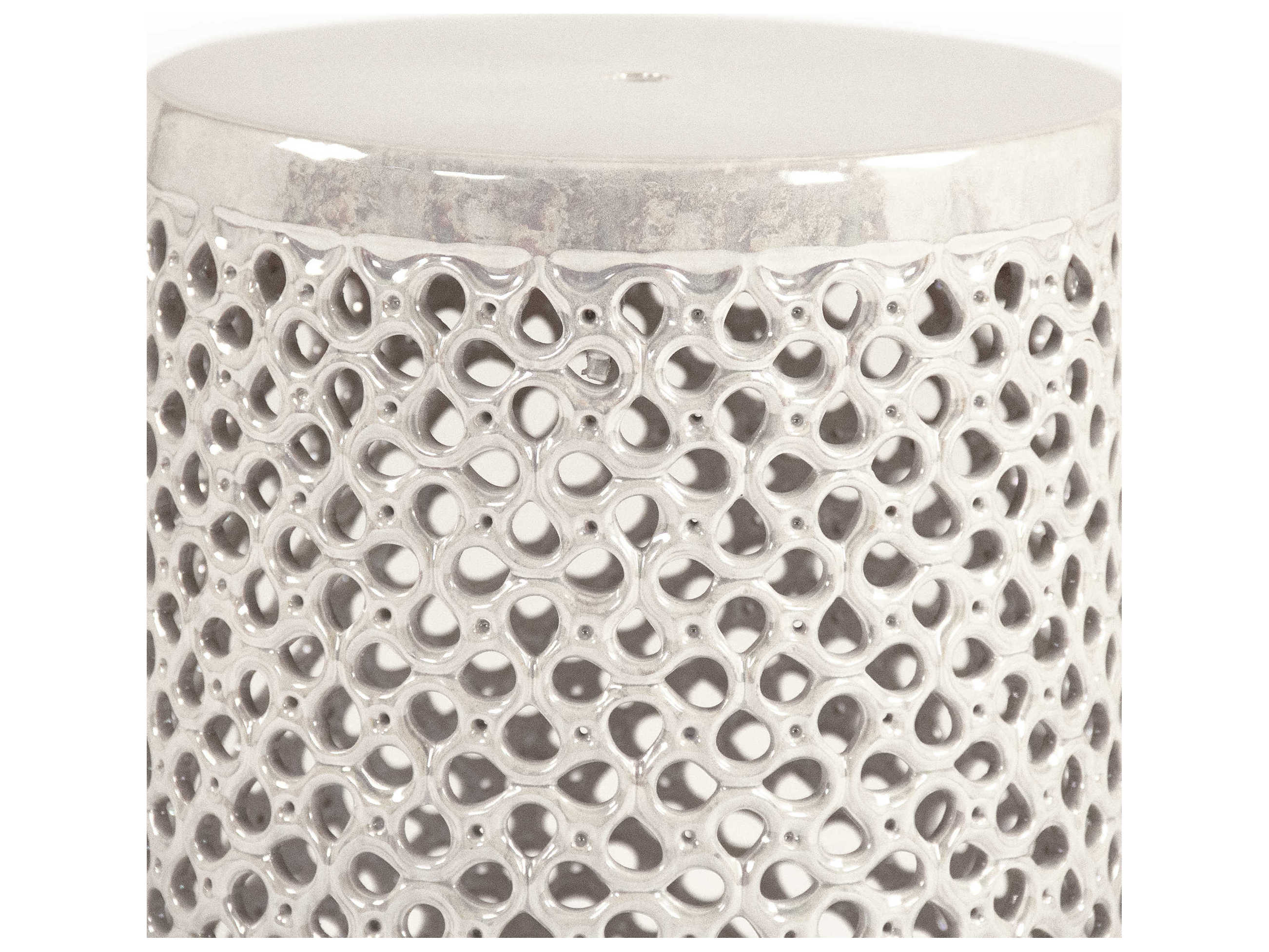 Zentique Iridescent Grey Gray Accent Stool