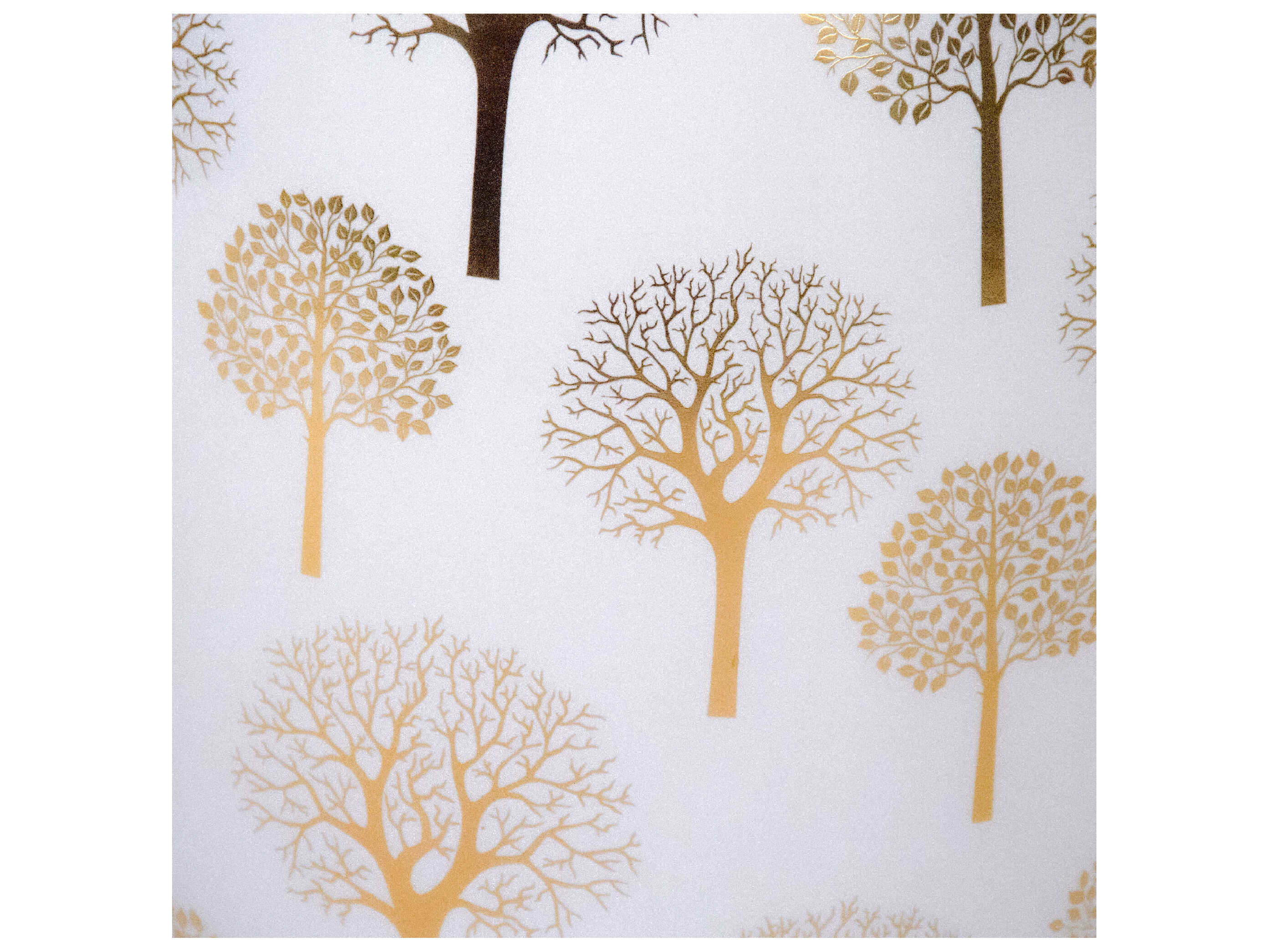 Zentique Garden White Gold Accent Stool