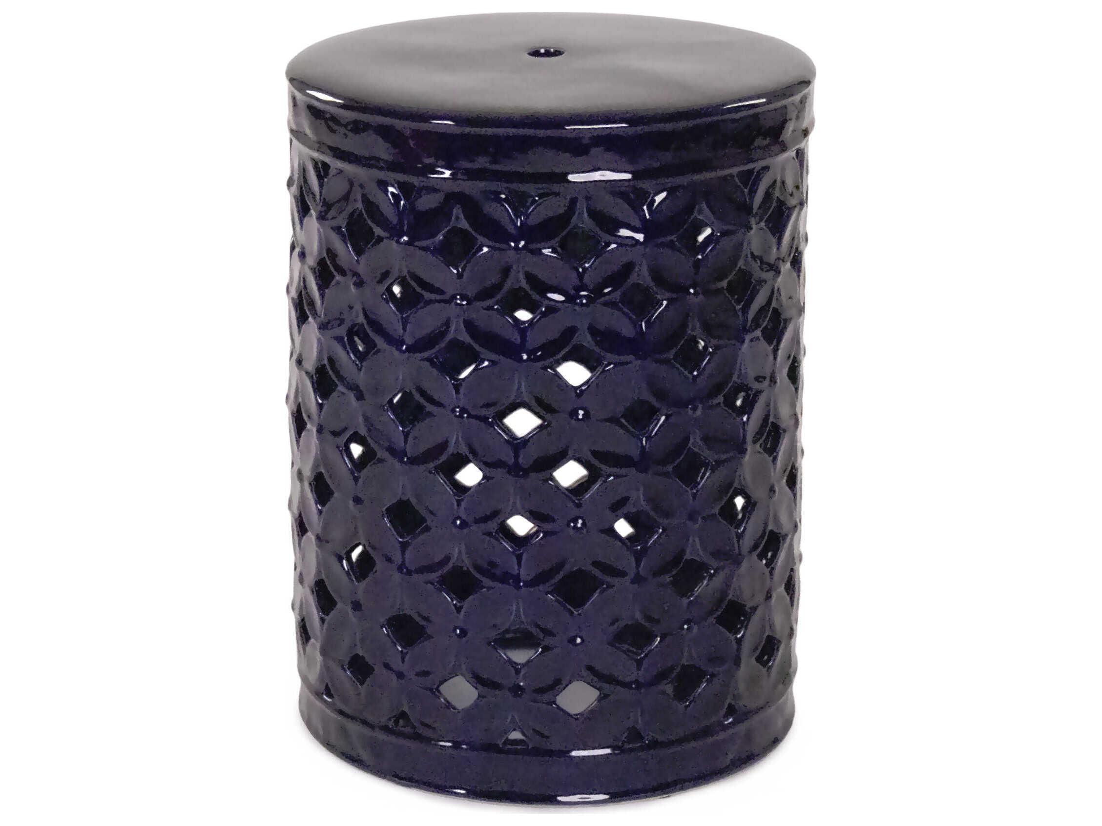 Zentique Garden Blue Accent Stool