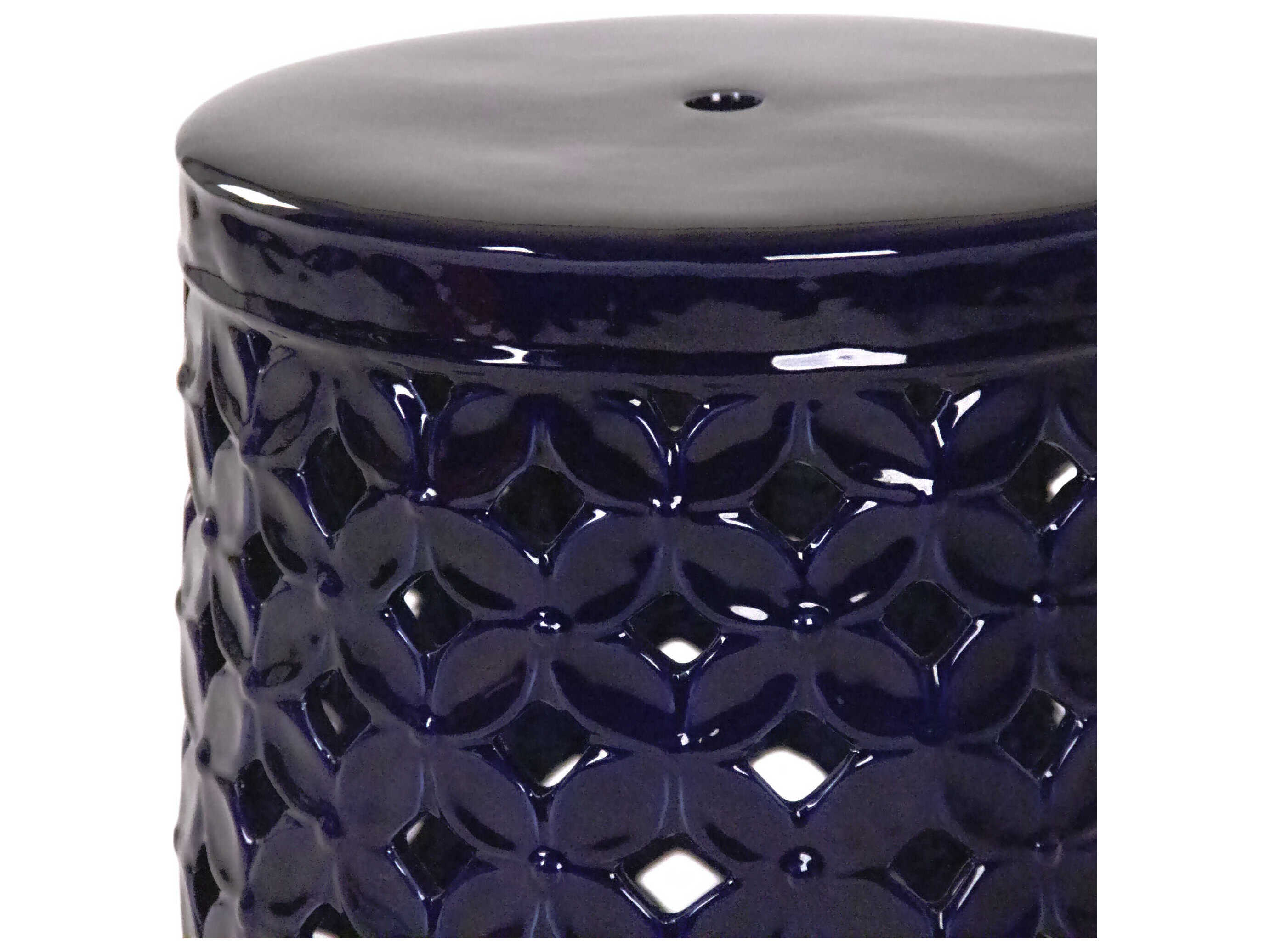 Zentique Garden Blue Accent Stool