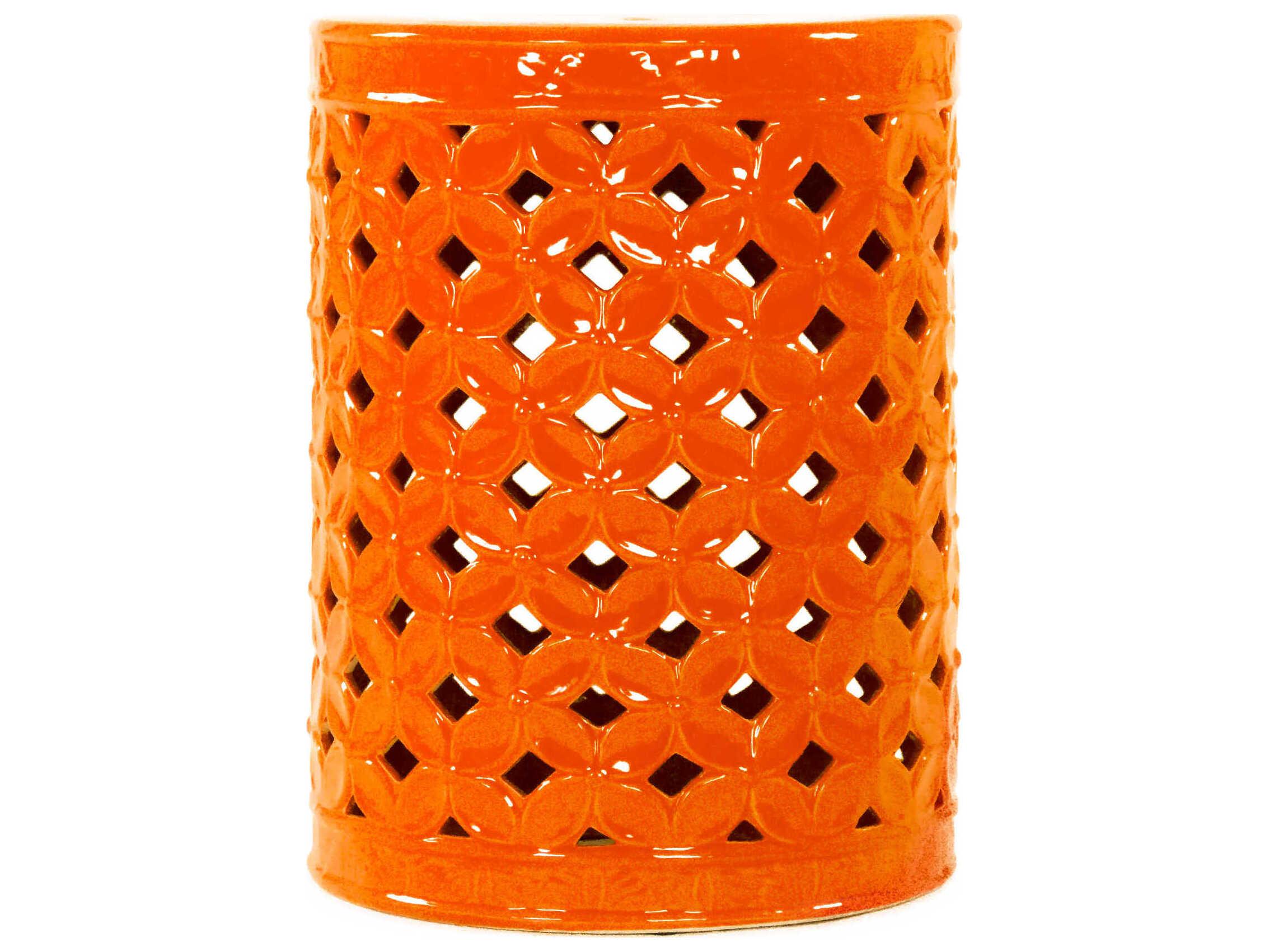 Zentique Garden Orange Accent Stool
