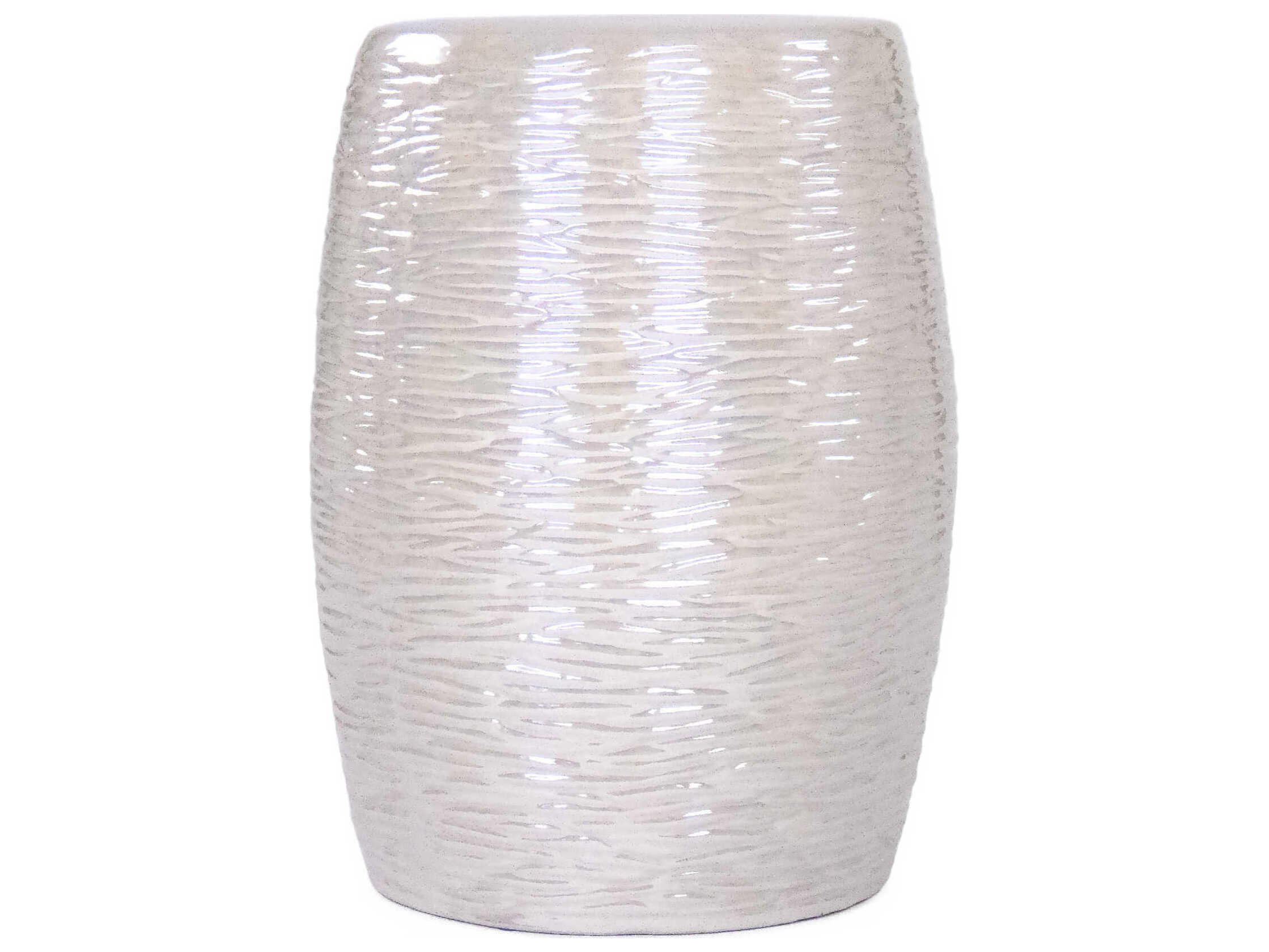 Zentique Garden Iridescent Grey Accent Stool