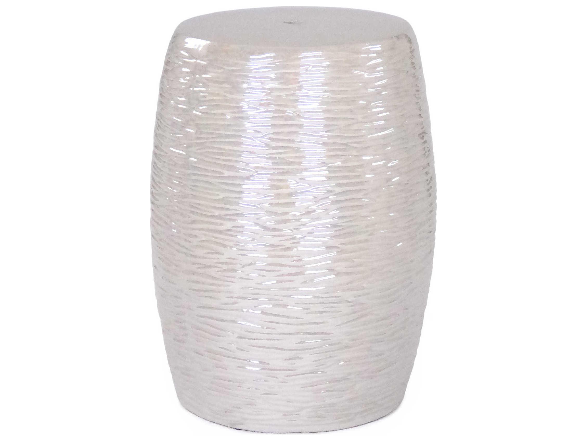 Zentique Garden Iridescent Grey Accent Stool