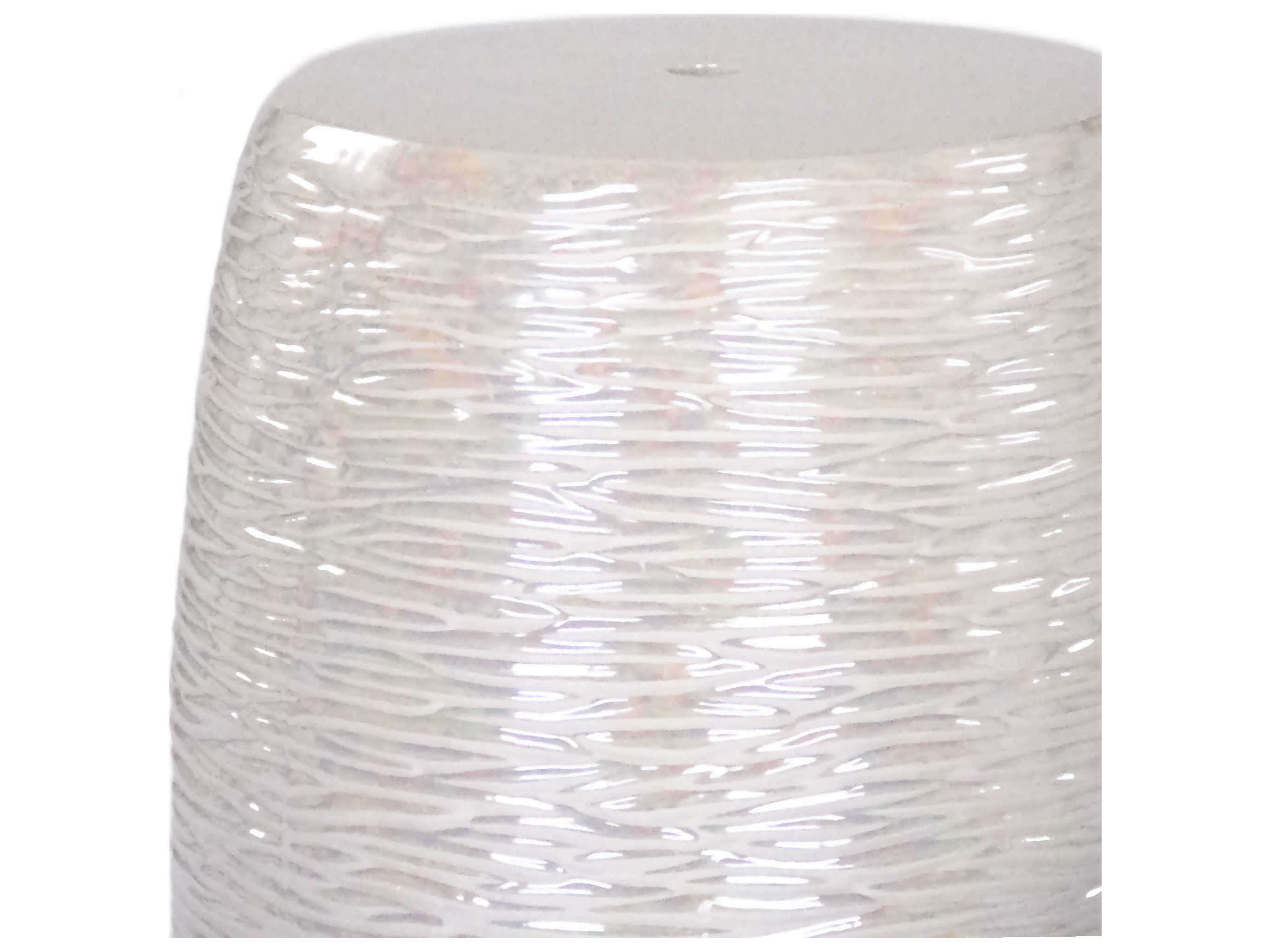 Zentique Garden Iridescent Grey Accent Stool