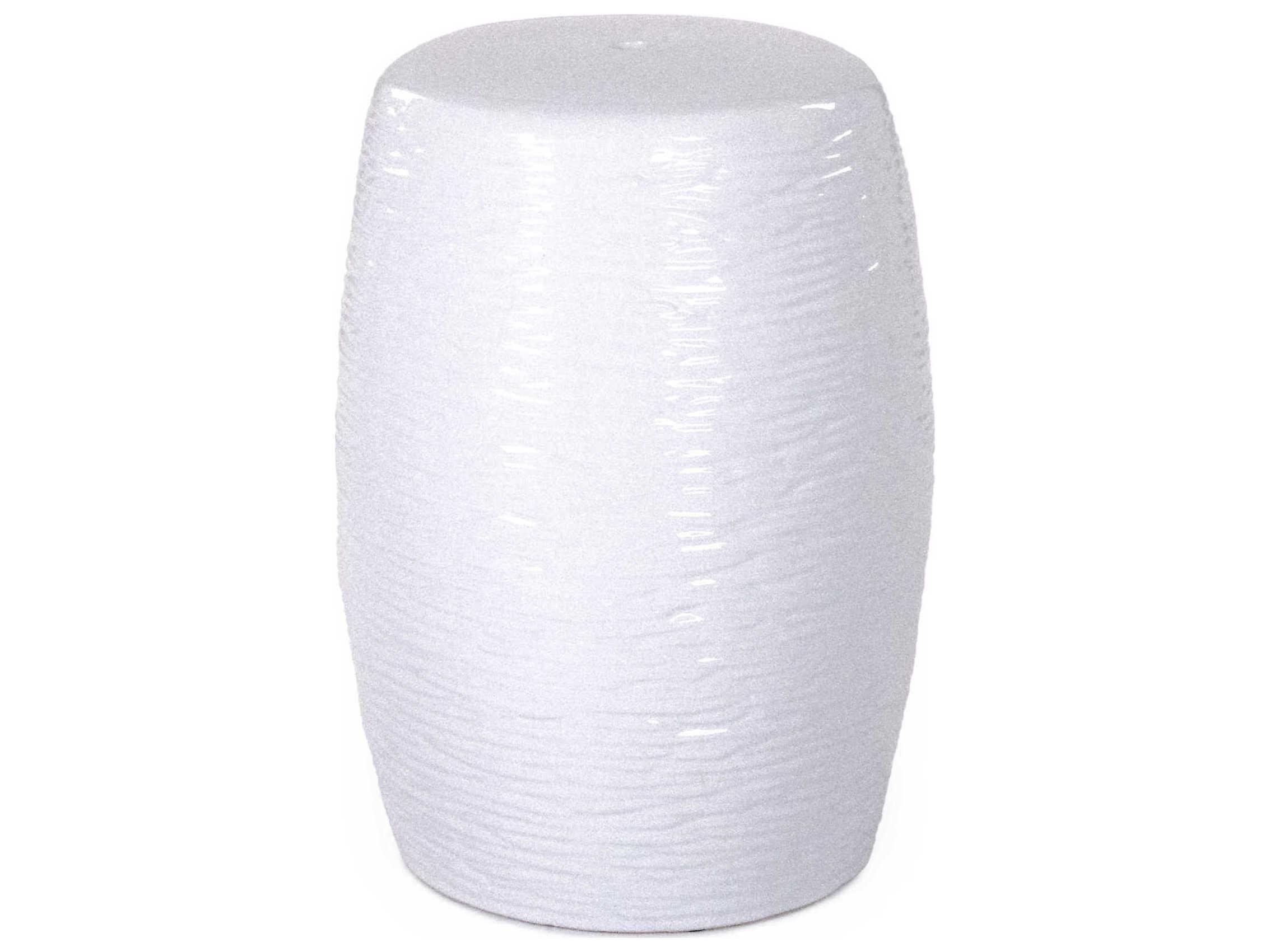 Zentique Garden White Accent Stool