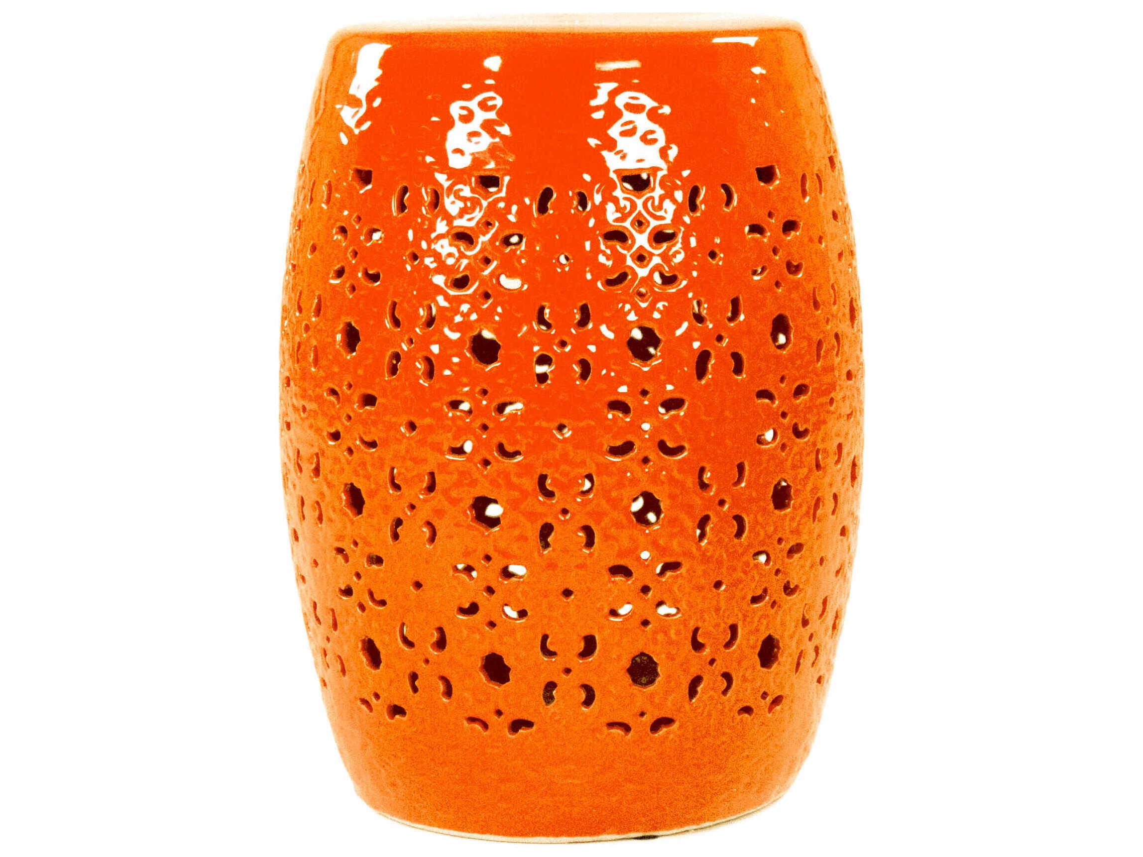 Zentique Garden Orange Accent Stool