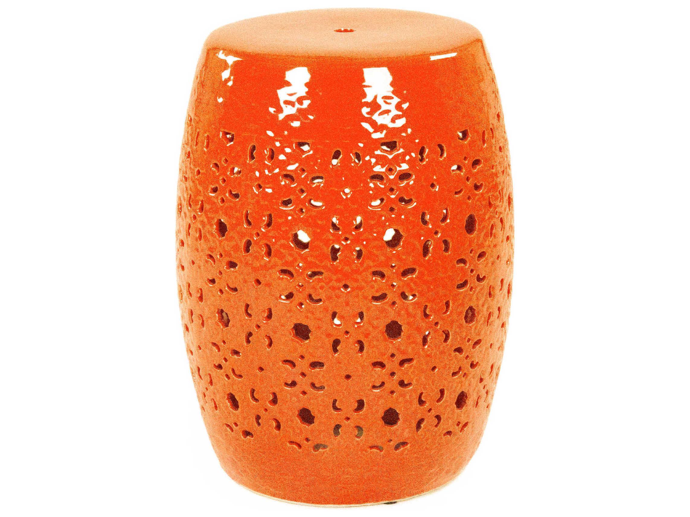 Zentique Garden Orange Accent Stool