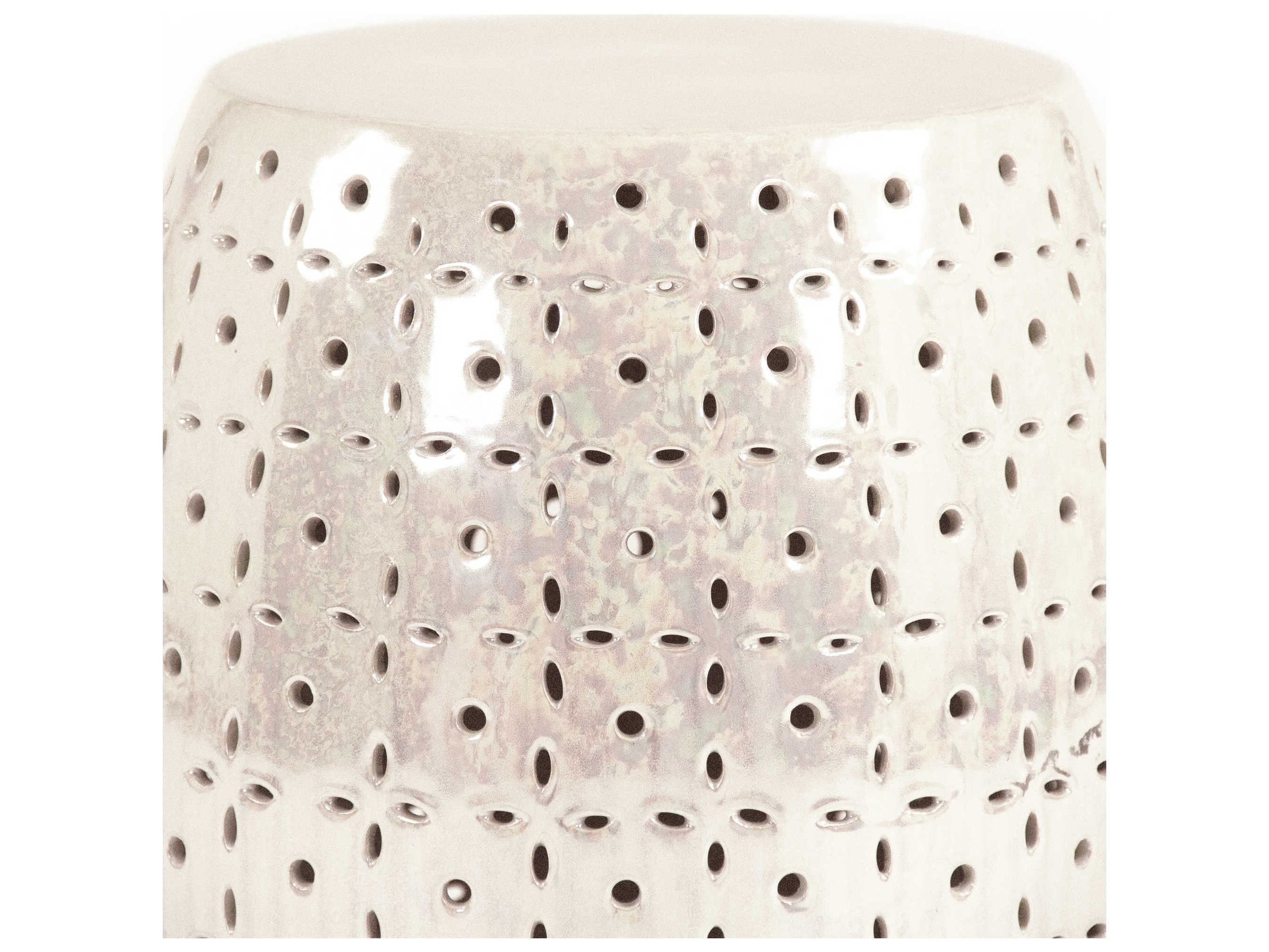 Zentique Iridescent Grey Gray Accent Stool