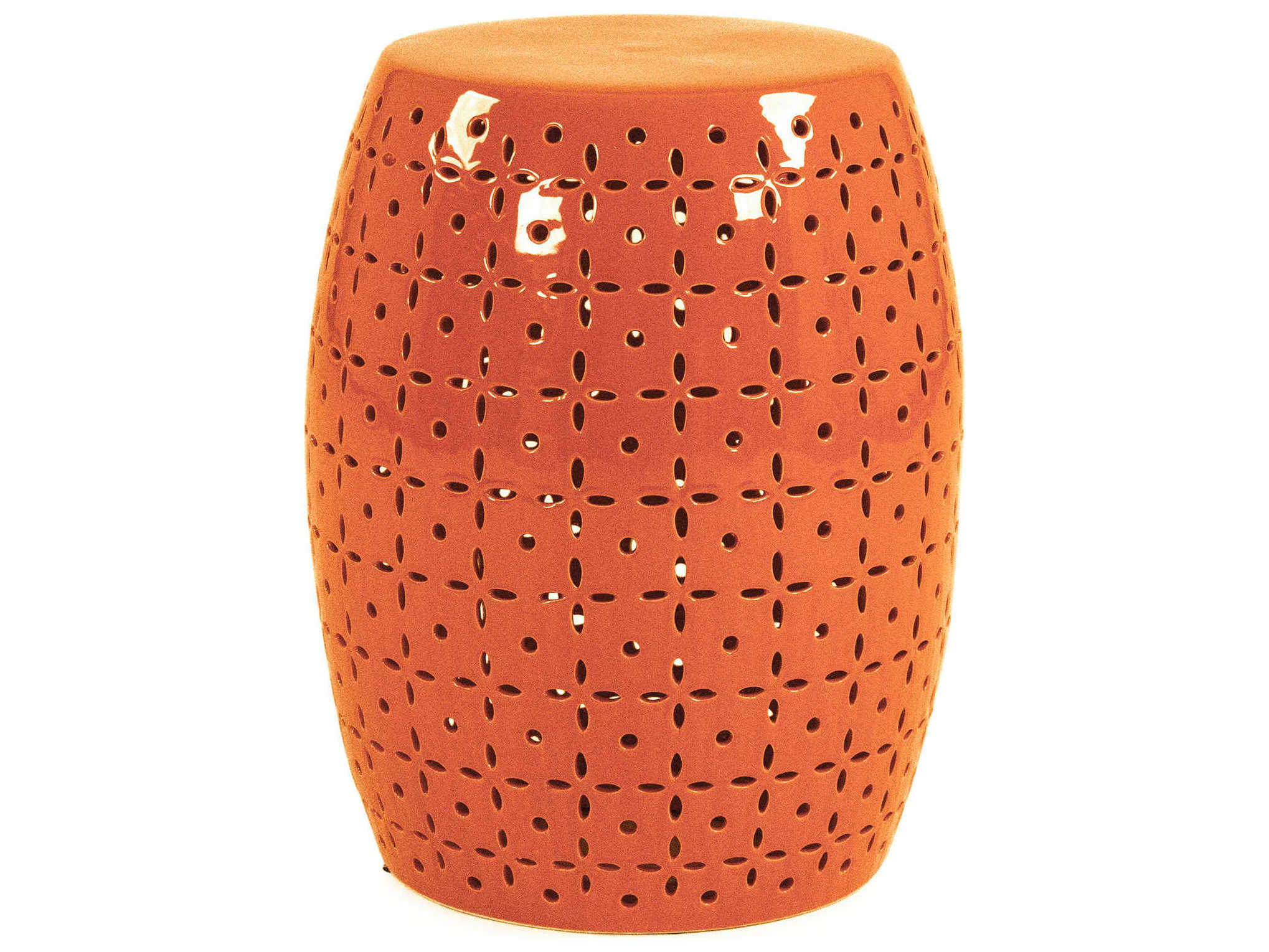 Zentique Orange Accent Stool