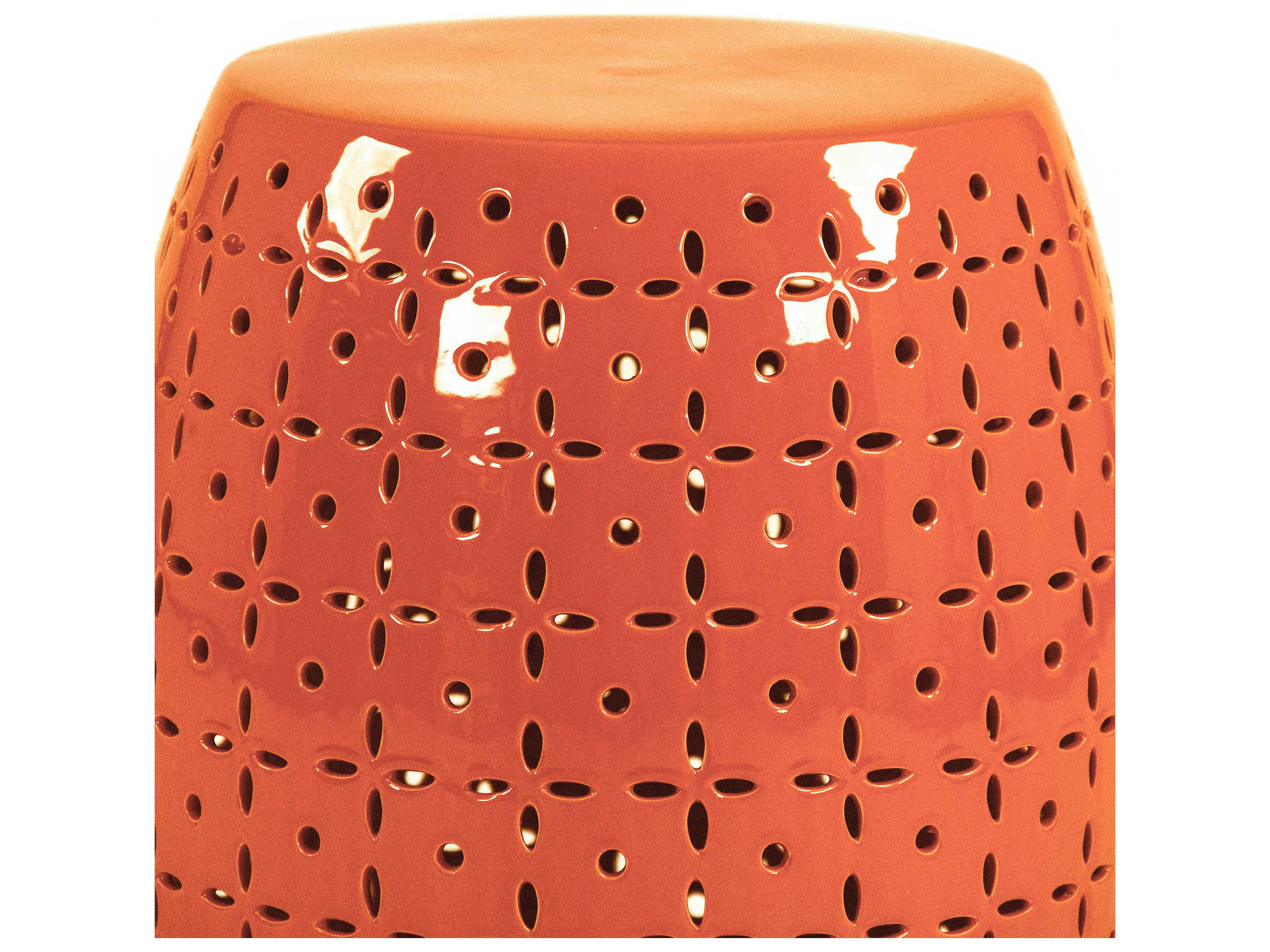 Zentique Orange Accent Stool