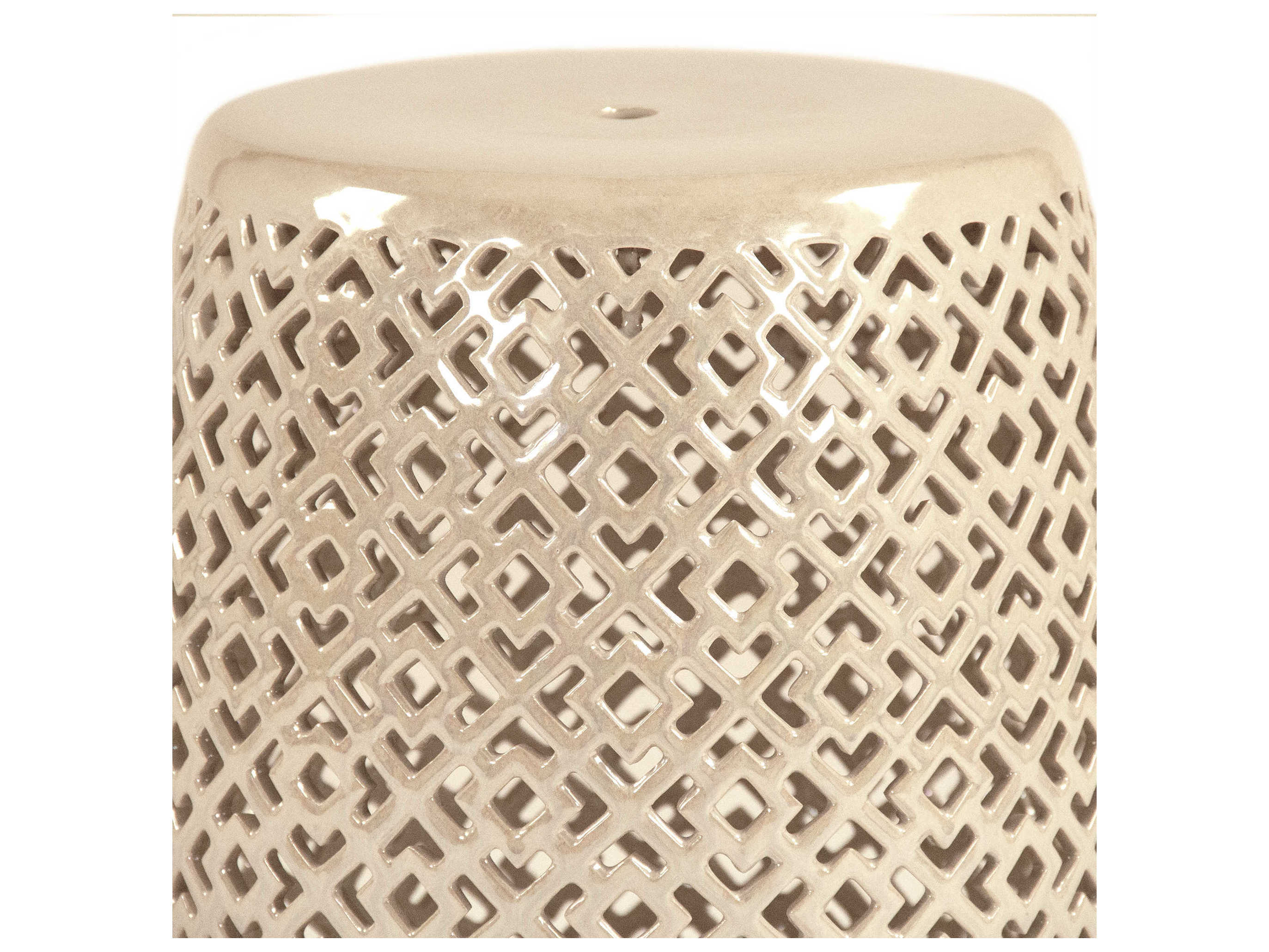 Zentique Iridescent Grey Gray Accent Stool