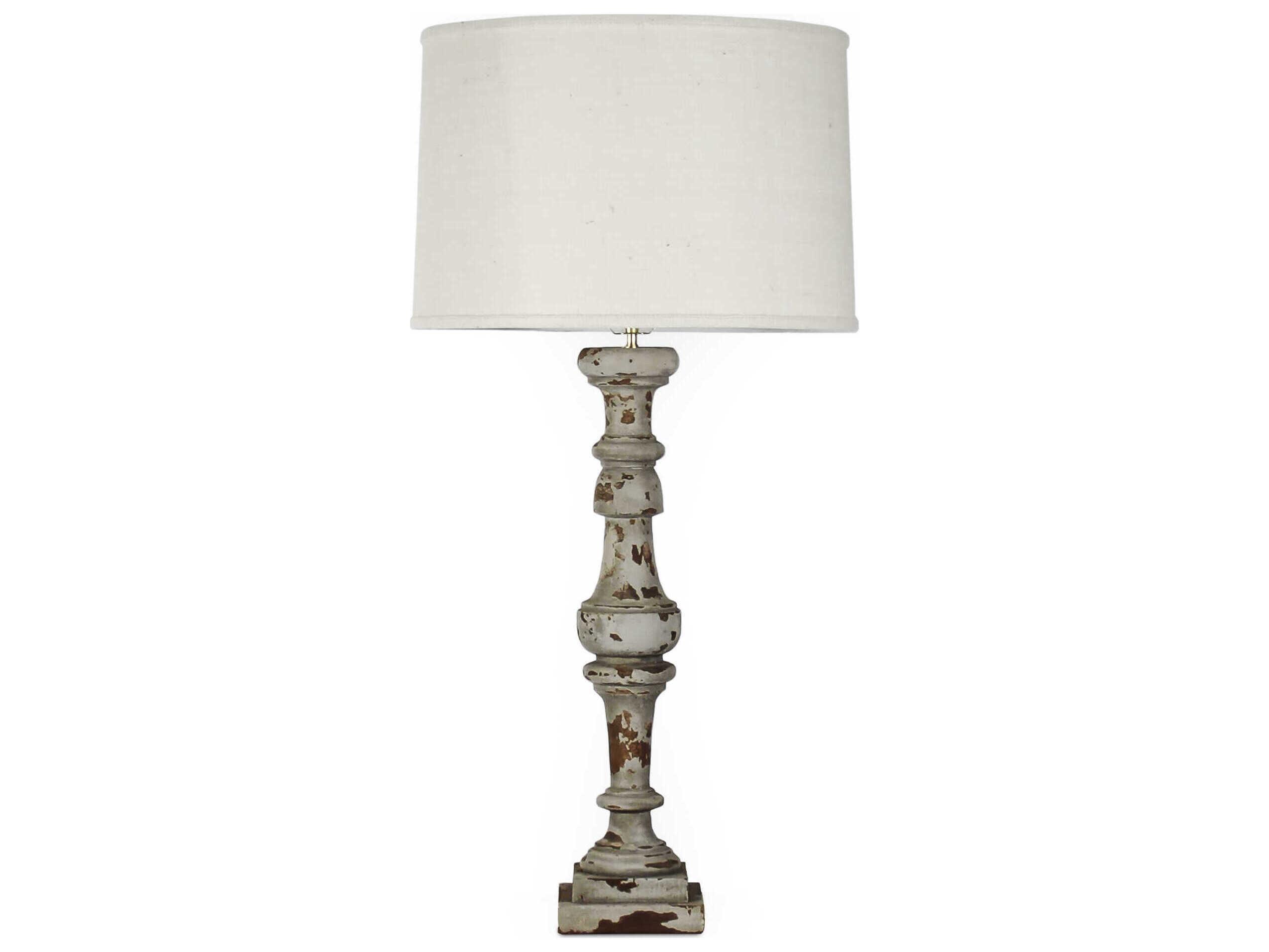 Zentique Agatha Distressed Grey Birch Traditional Buffet Lamp