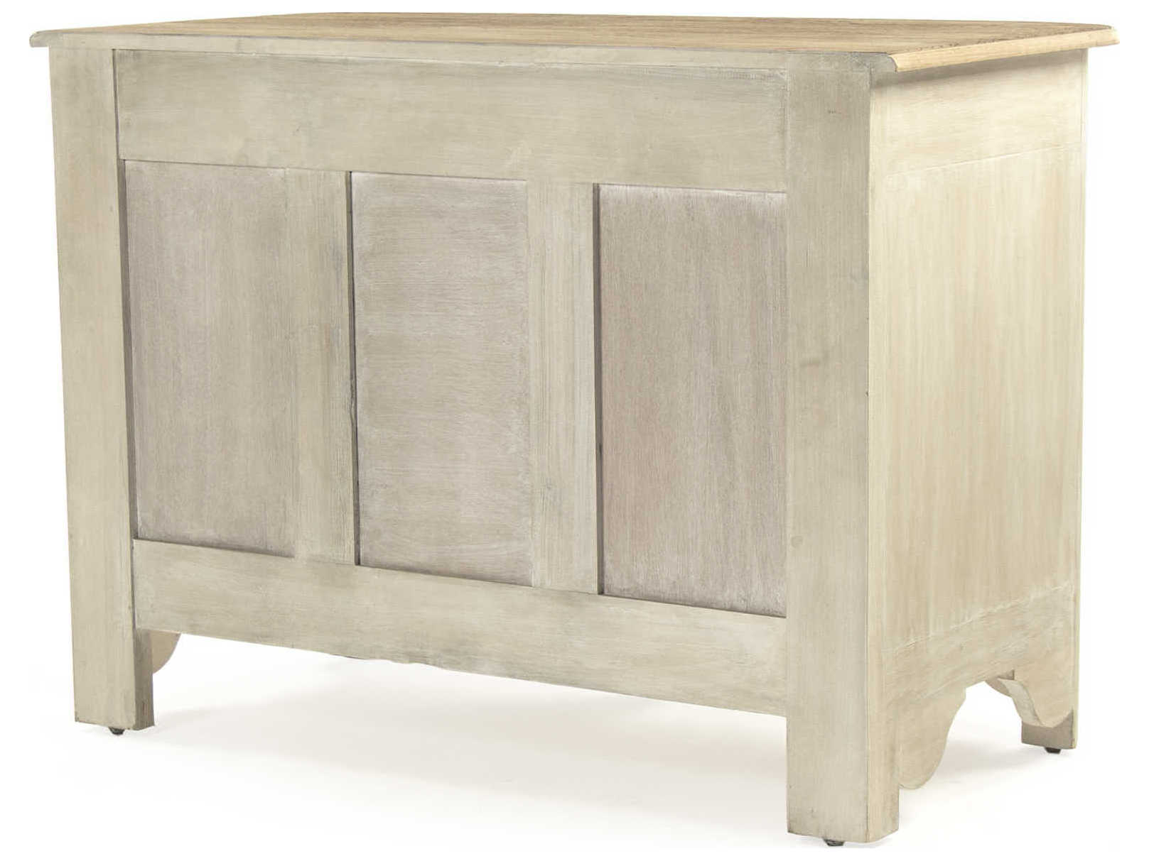 Zentique 3-Drawers Beige Pine Wood Dresser