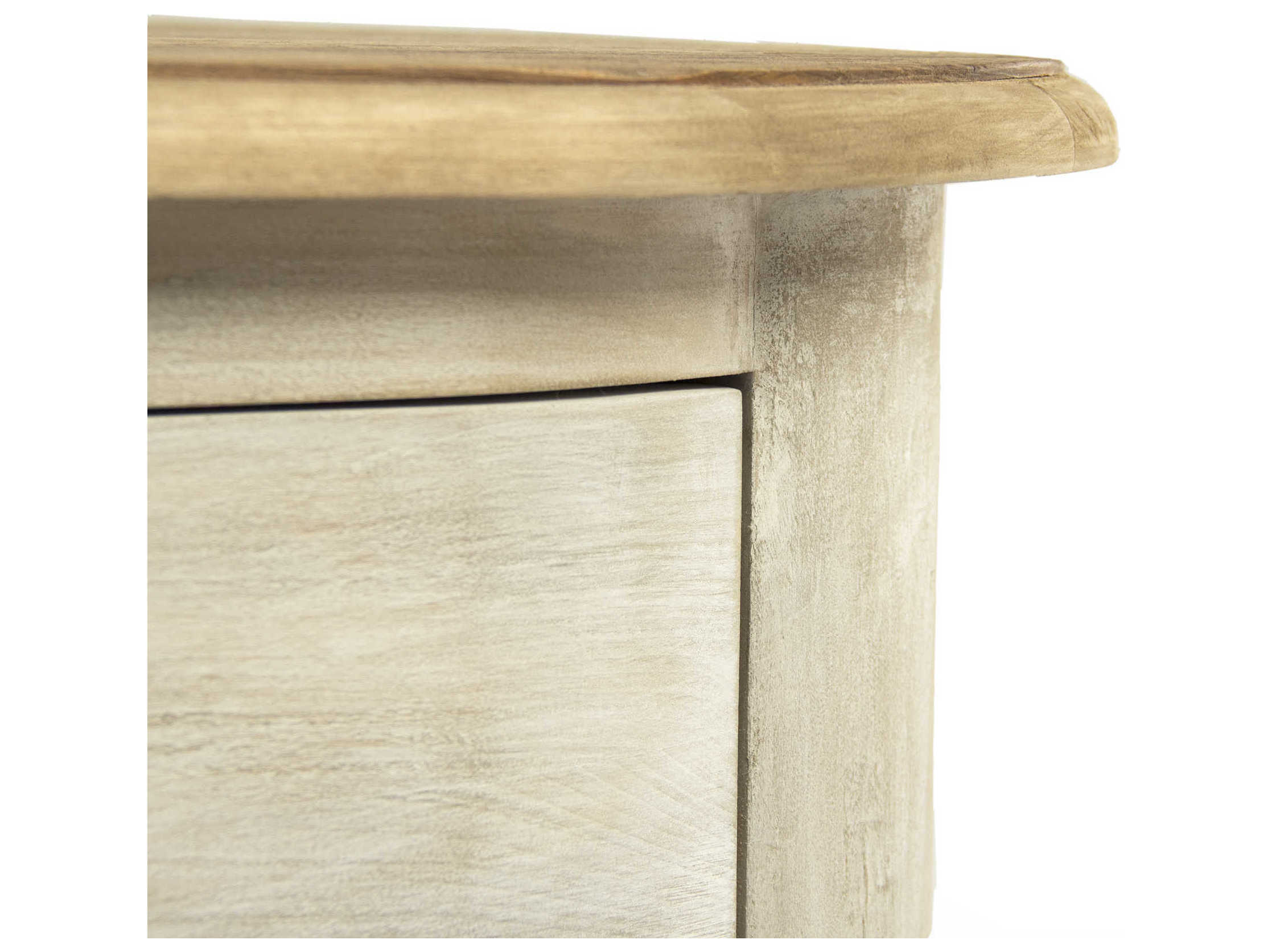 Zentique 3-Drawers Beige Pine Wood Dresser