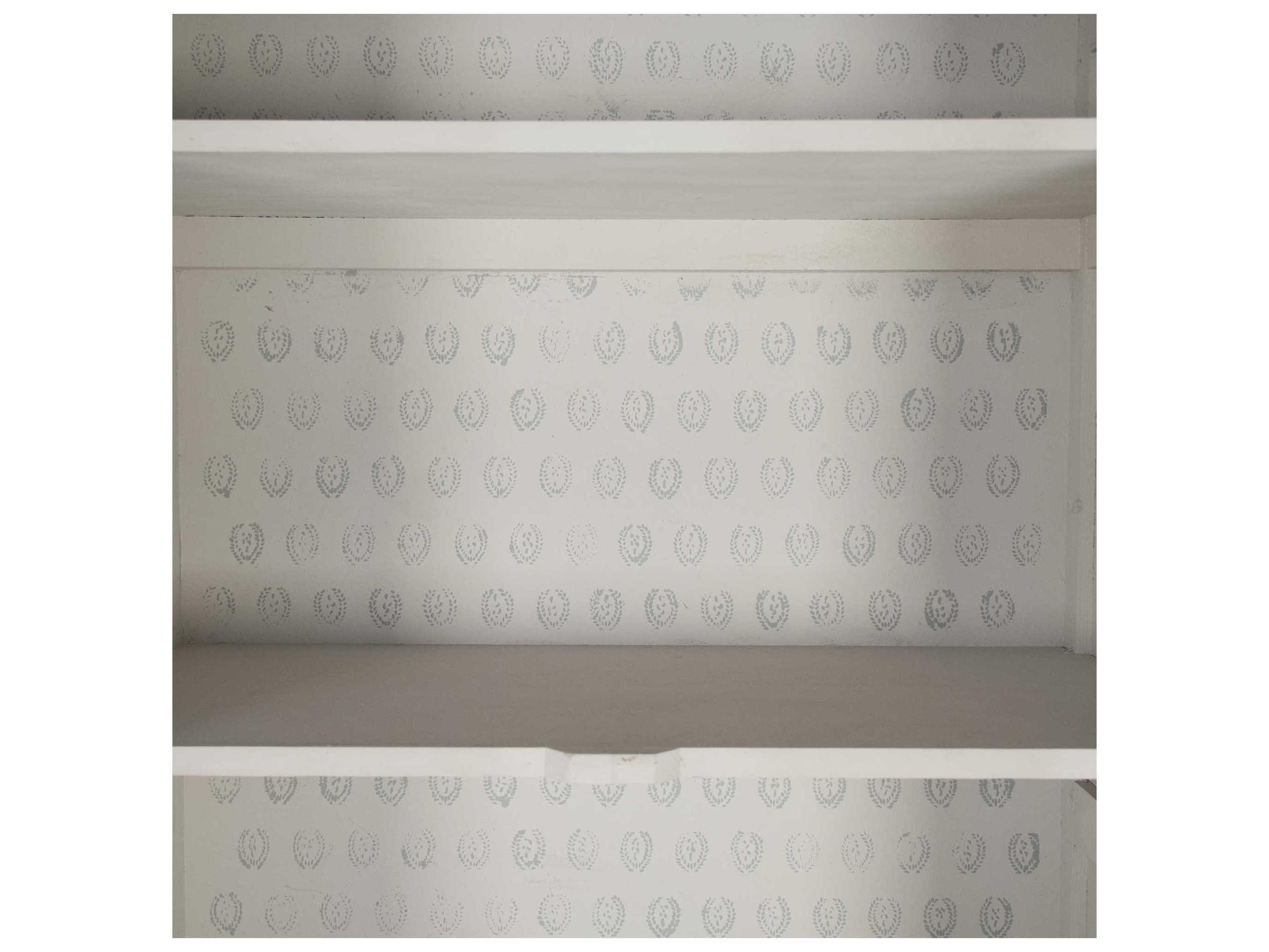 Zentique Pine Wood Palladian Blue Display Cabinet