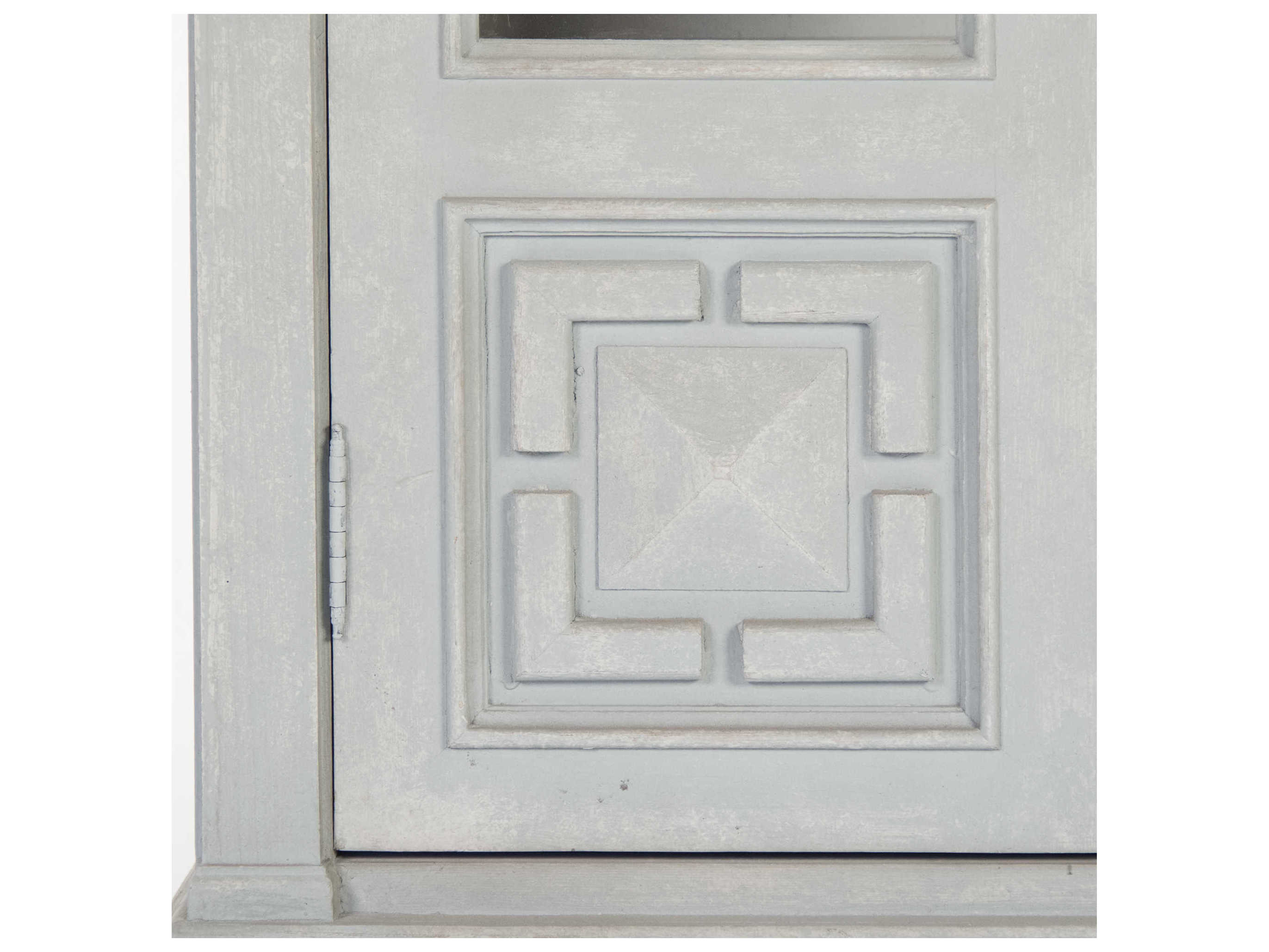 Zentique Pine Wood Palladian Blue Display Cabinet