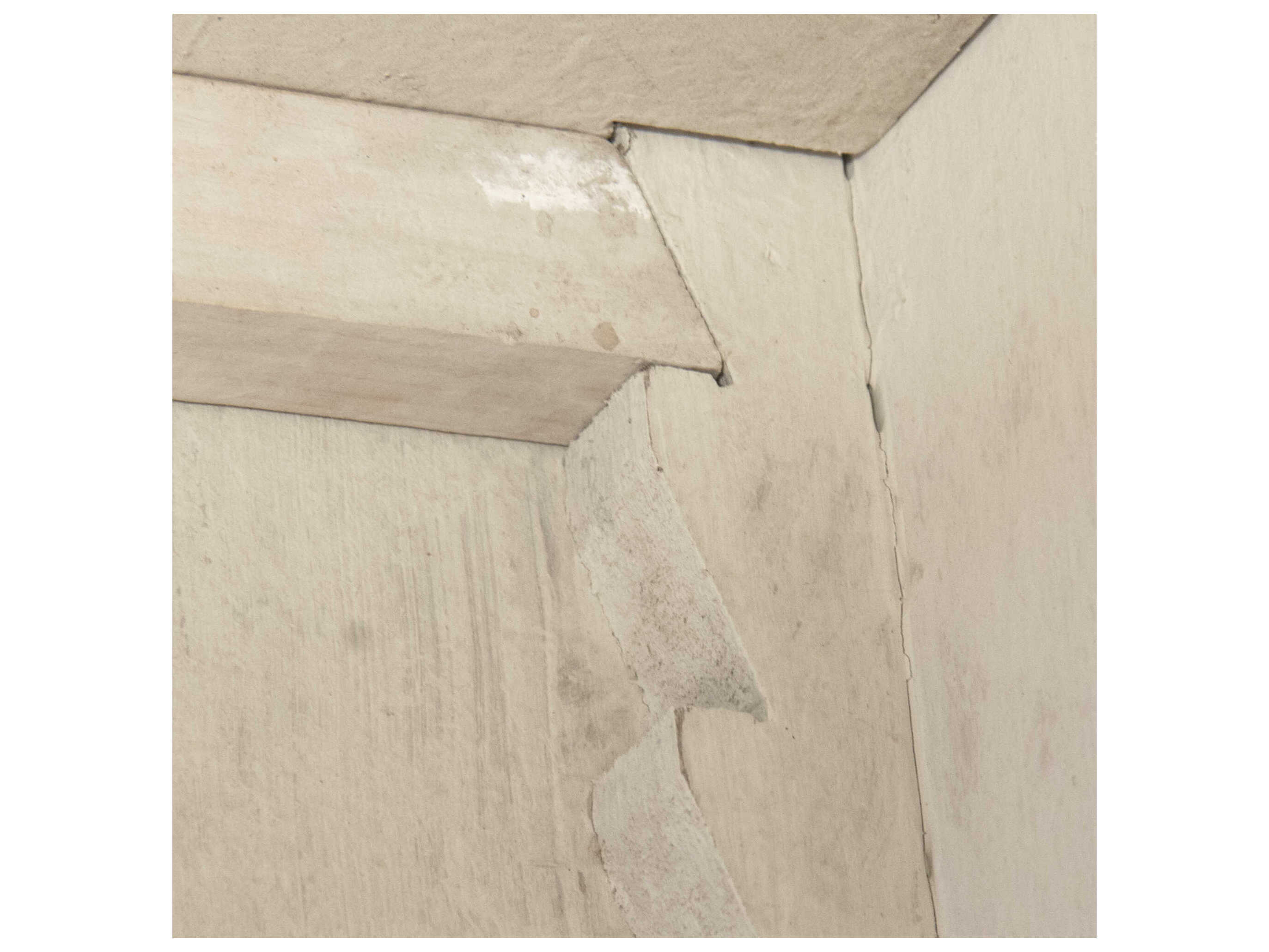 Zentique Chaline Pine Wood Distressed Taupe Display Cabinet