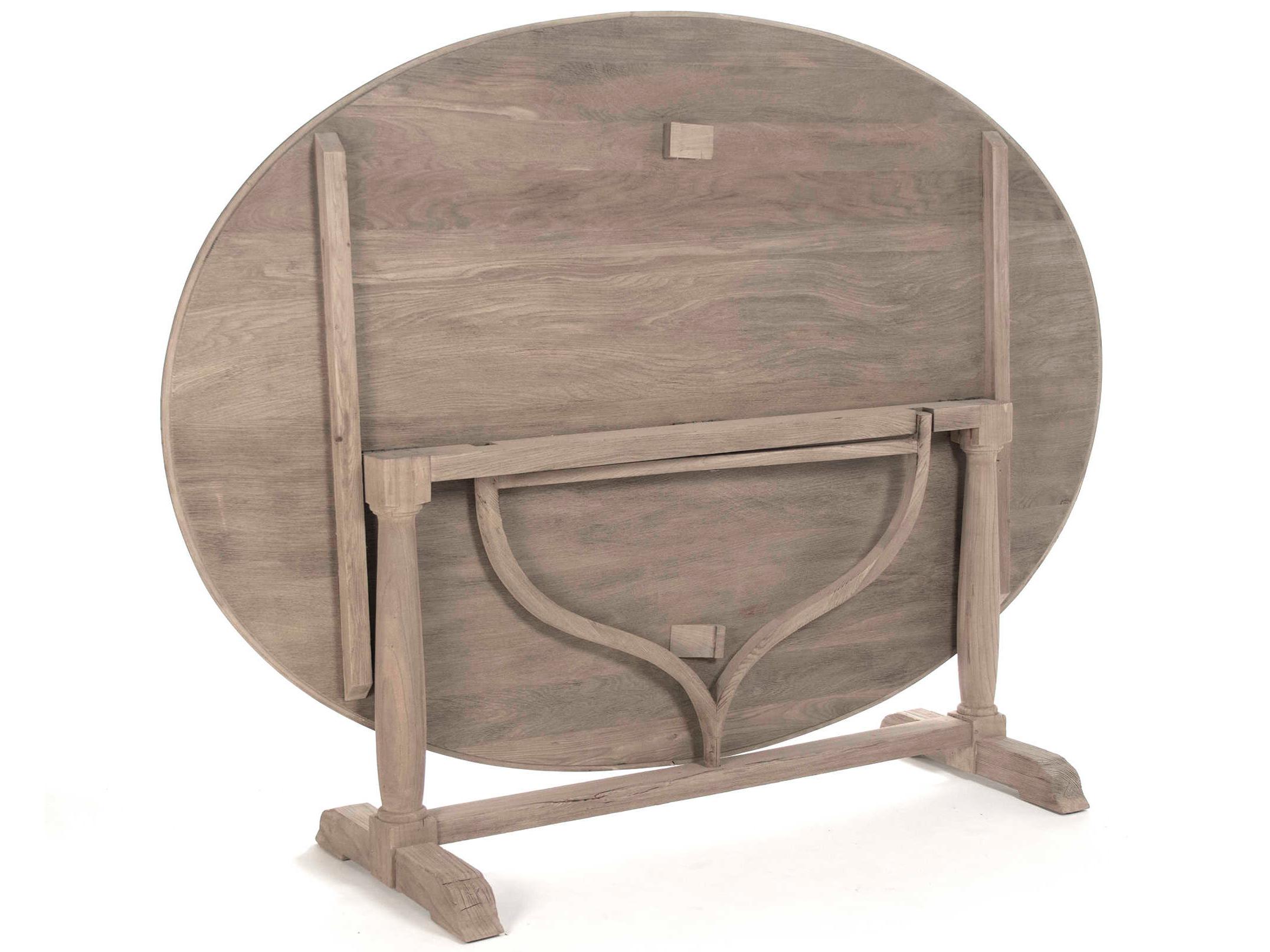 Zentique Raw Natural Oval Wood Bar Table