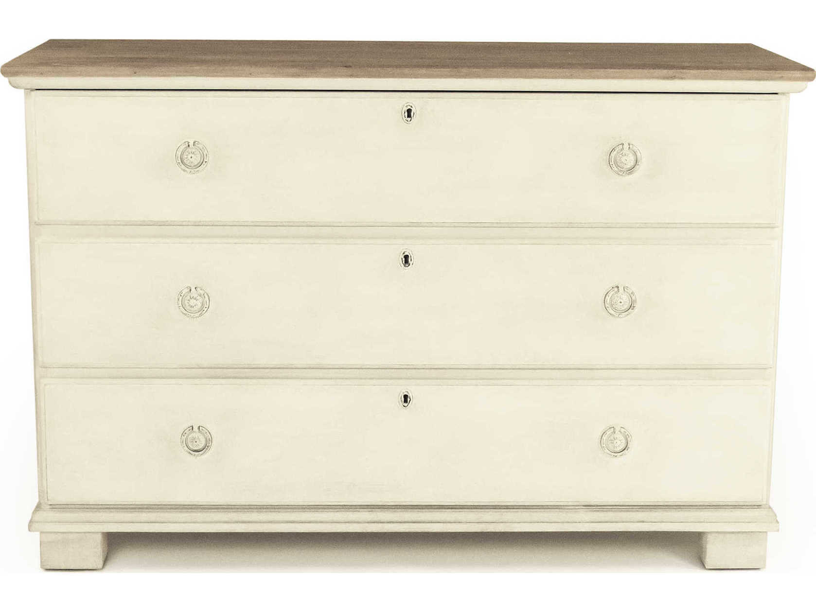 Zentique Bill 3-Drawers Pine Wood Dresser
