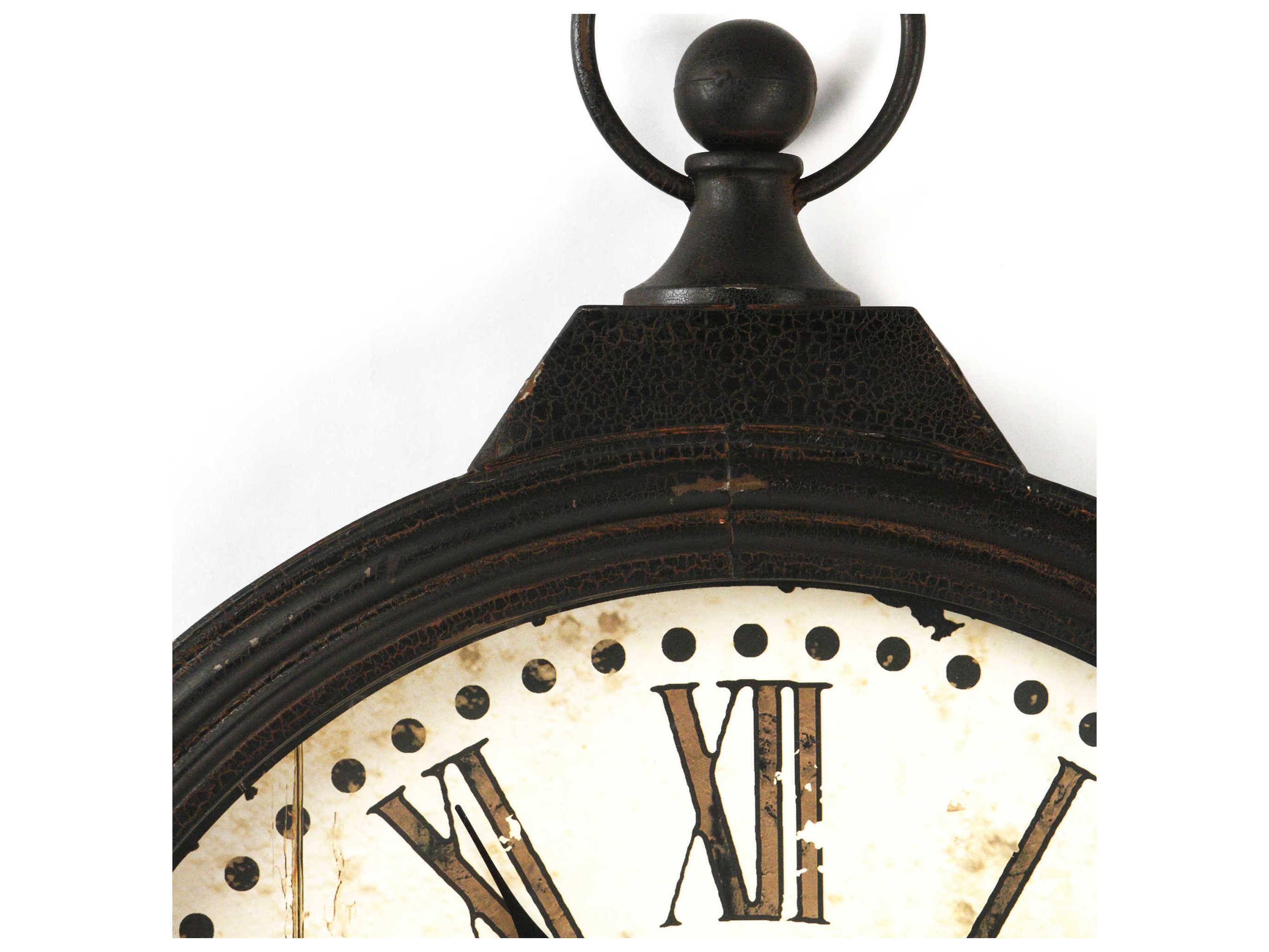 Zentique Antique Black Iron Clock