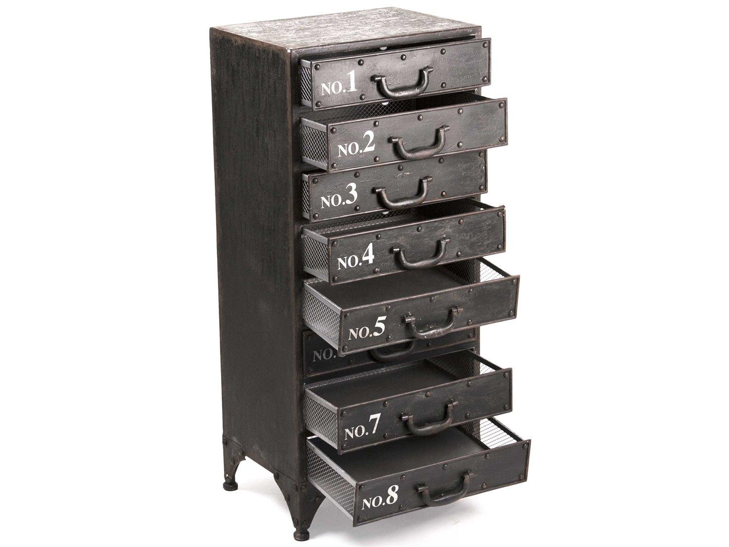 Zentique Antique Black File Cabinet