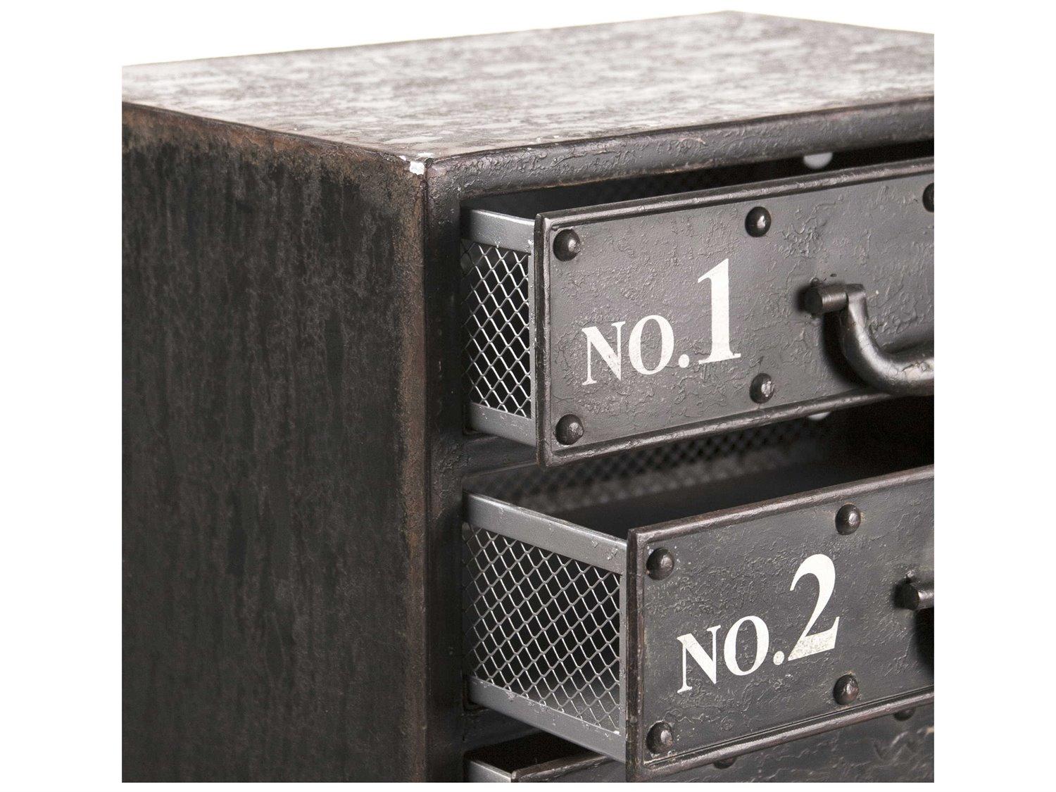 Zentique Antique Black File Cabinet