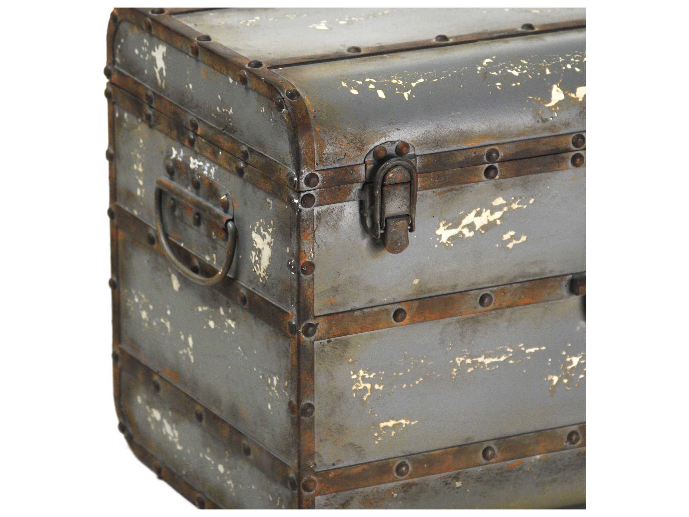 Zentique Antique Grey Storage Trunk