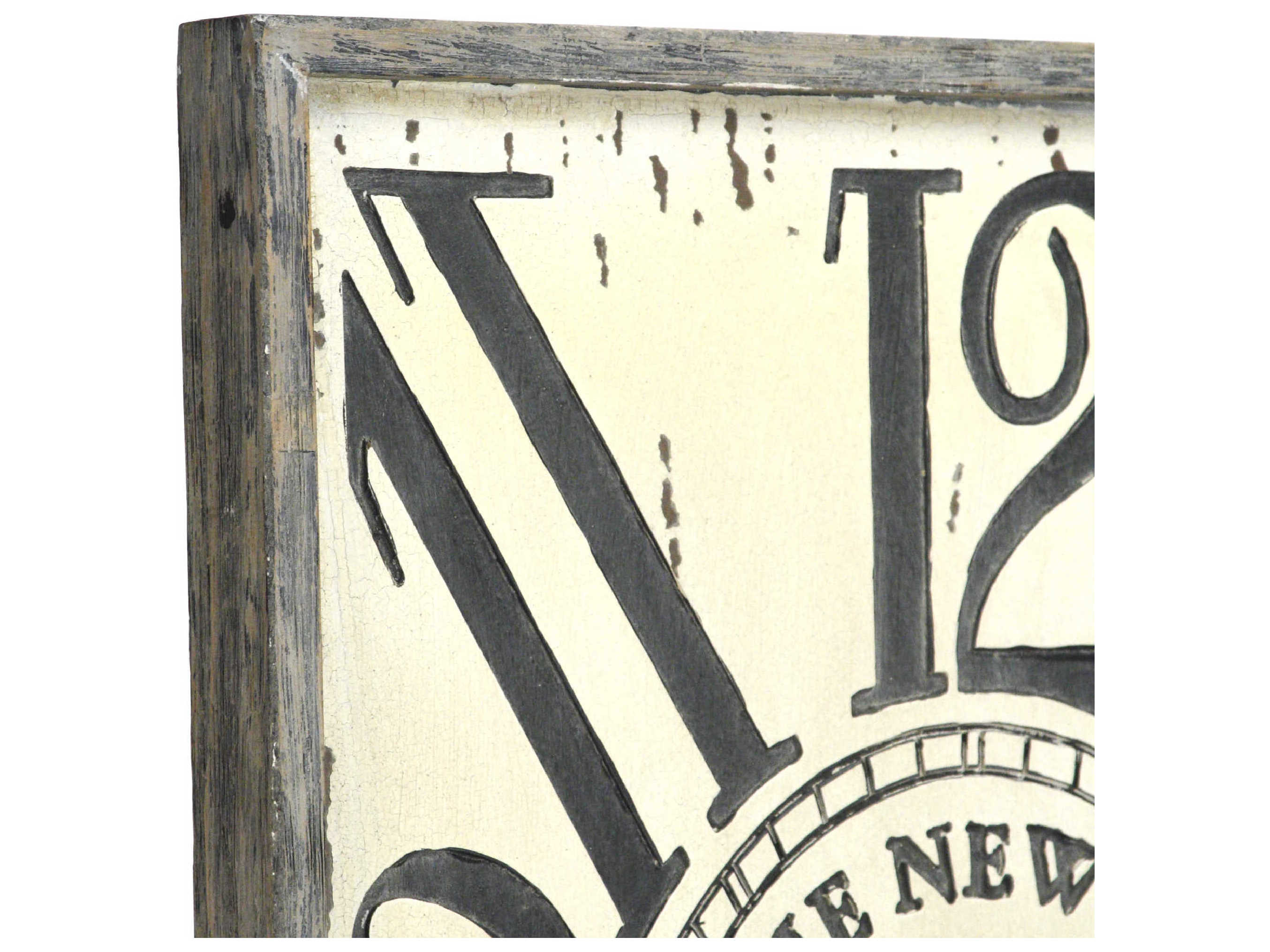 Zentique Antique Cream New Era Paris Wooden Wall Clock