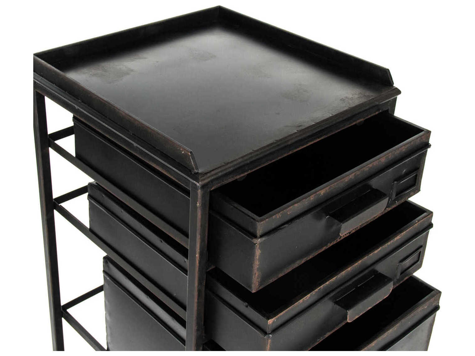 Zentique Antique Black File Cabinet