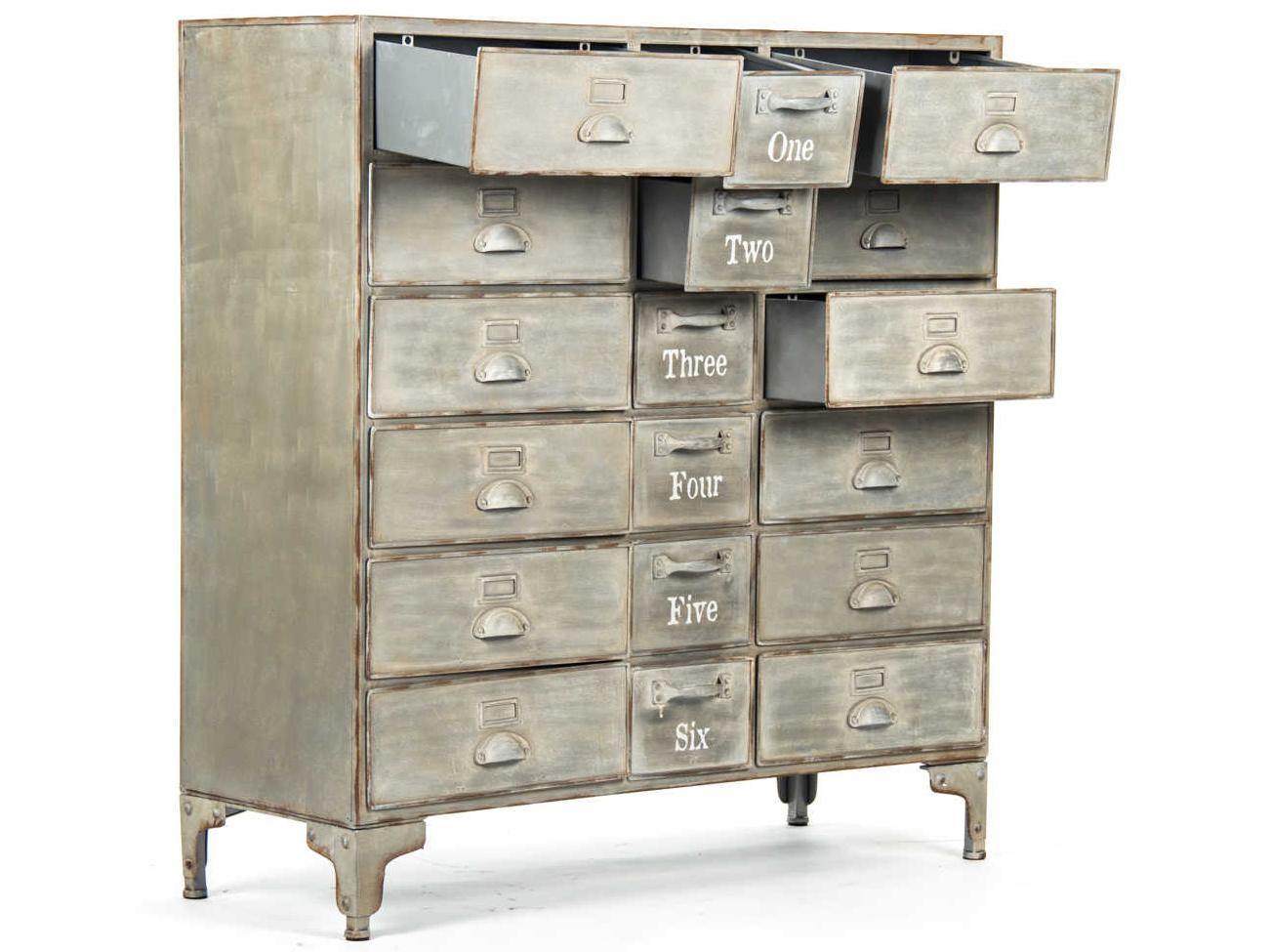Zentique Antique Beige File Cabinet