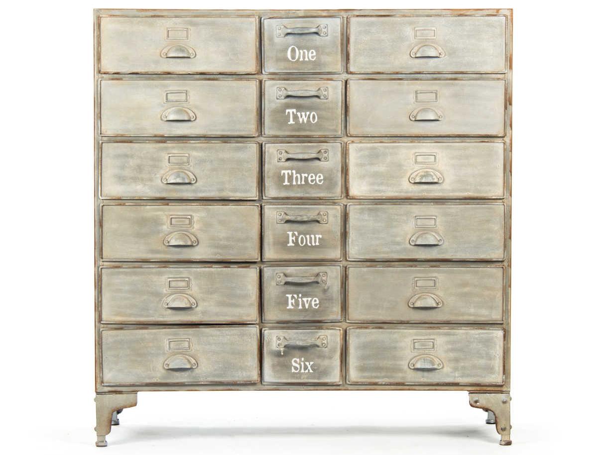 Zentique Antique Beige File Cabinet