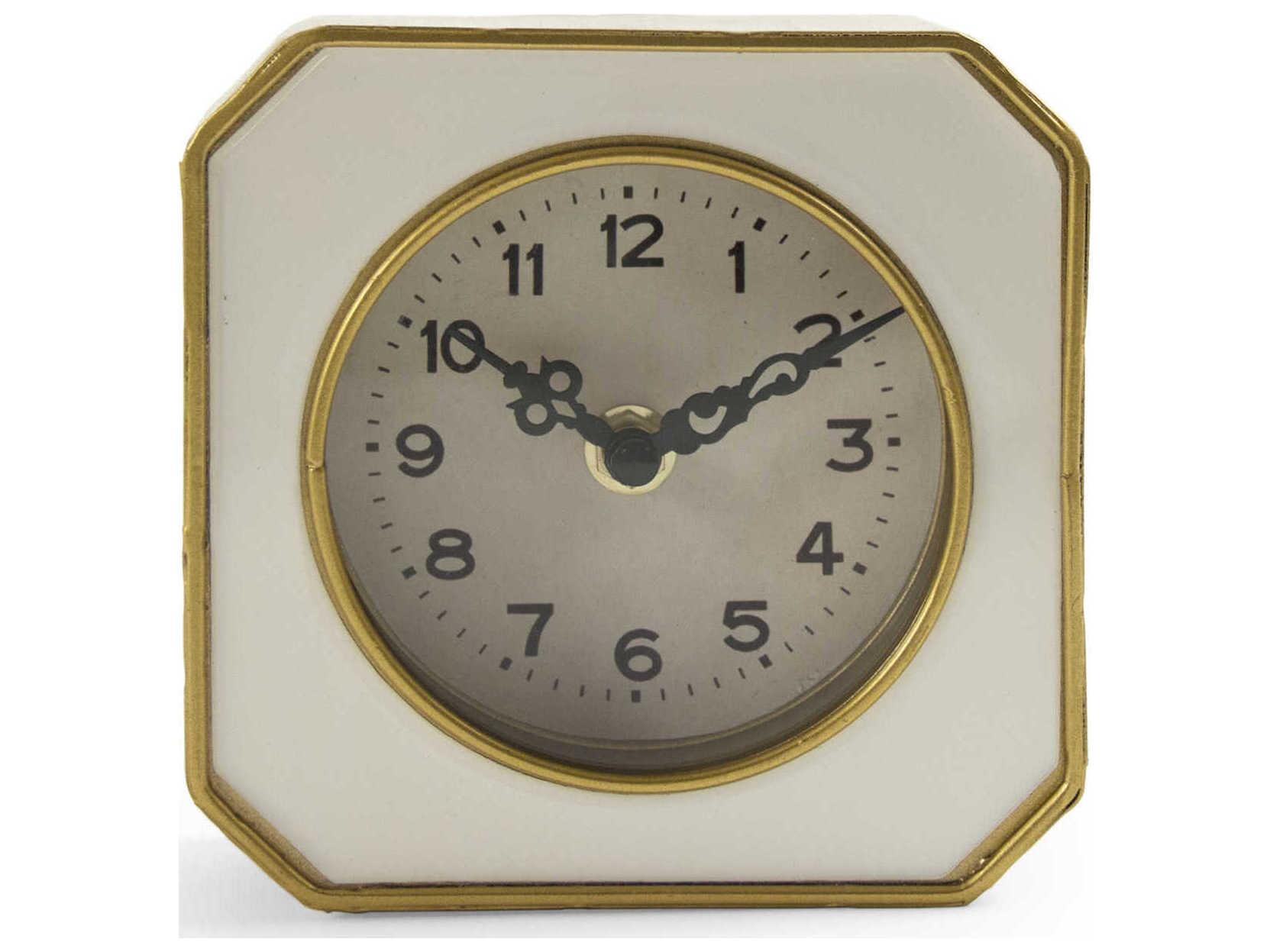 Zentique White Gold Clock