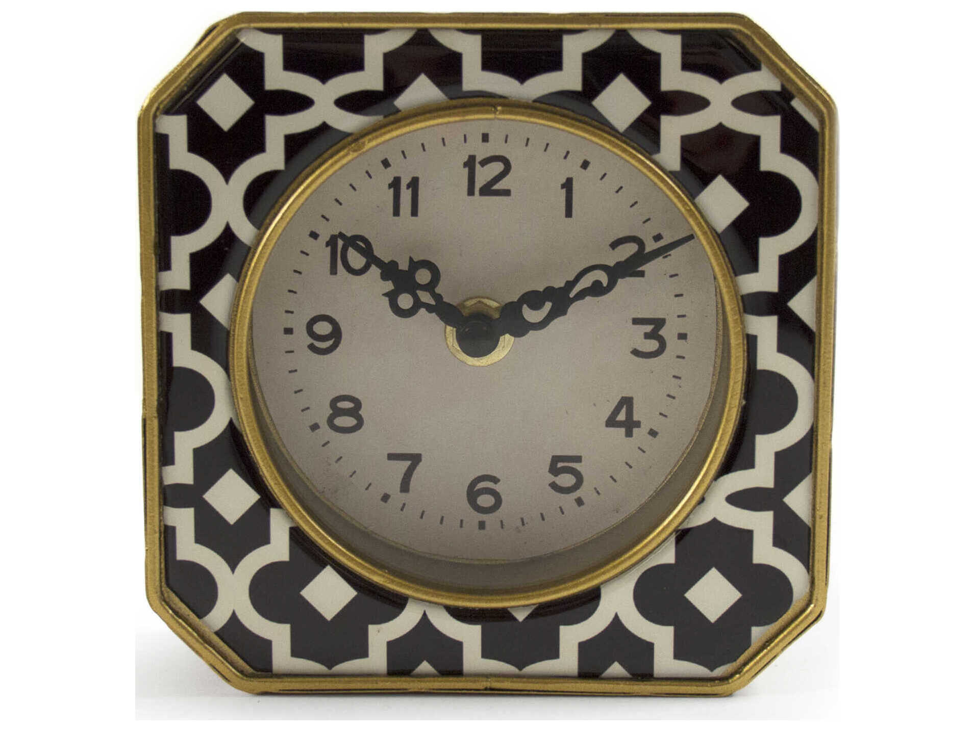 Zentique Black white Pattern Clock