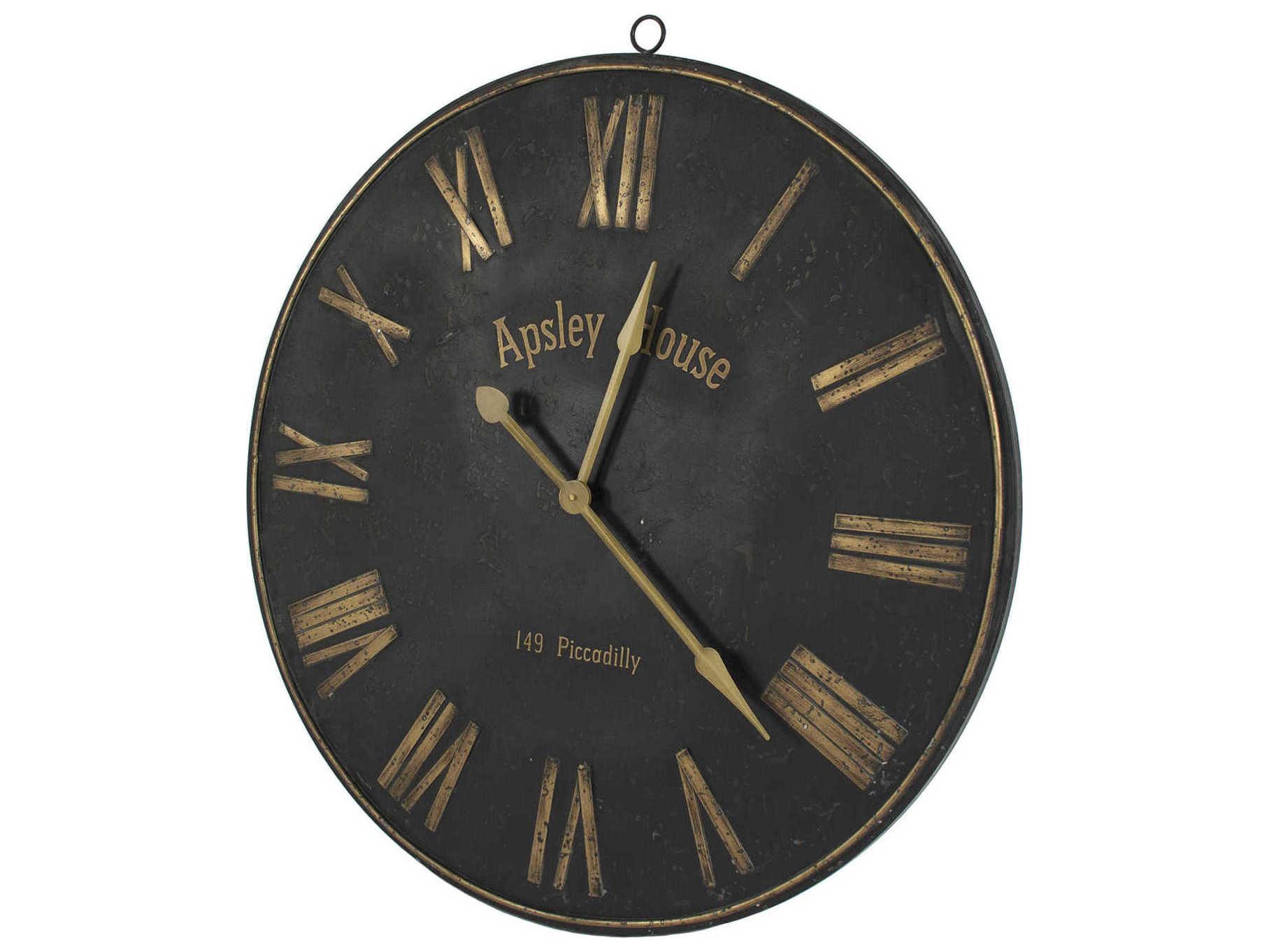 Zentique Black / Gold Iron Wall Clock