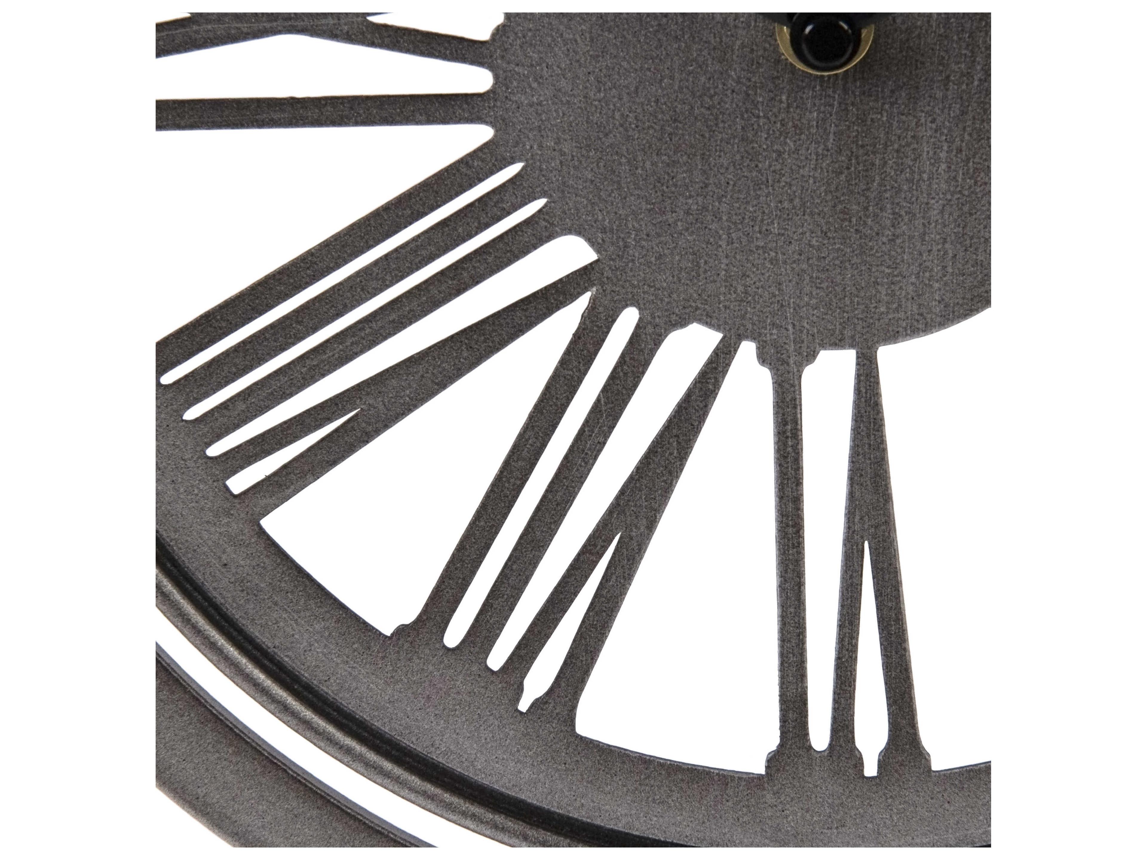 Zentique Distressed Silver Table Clock