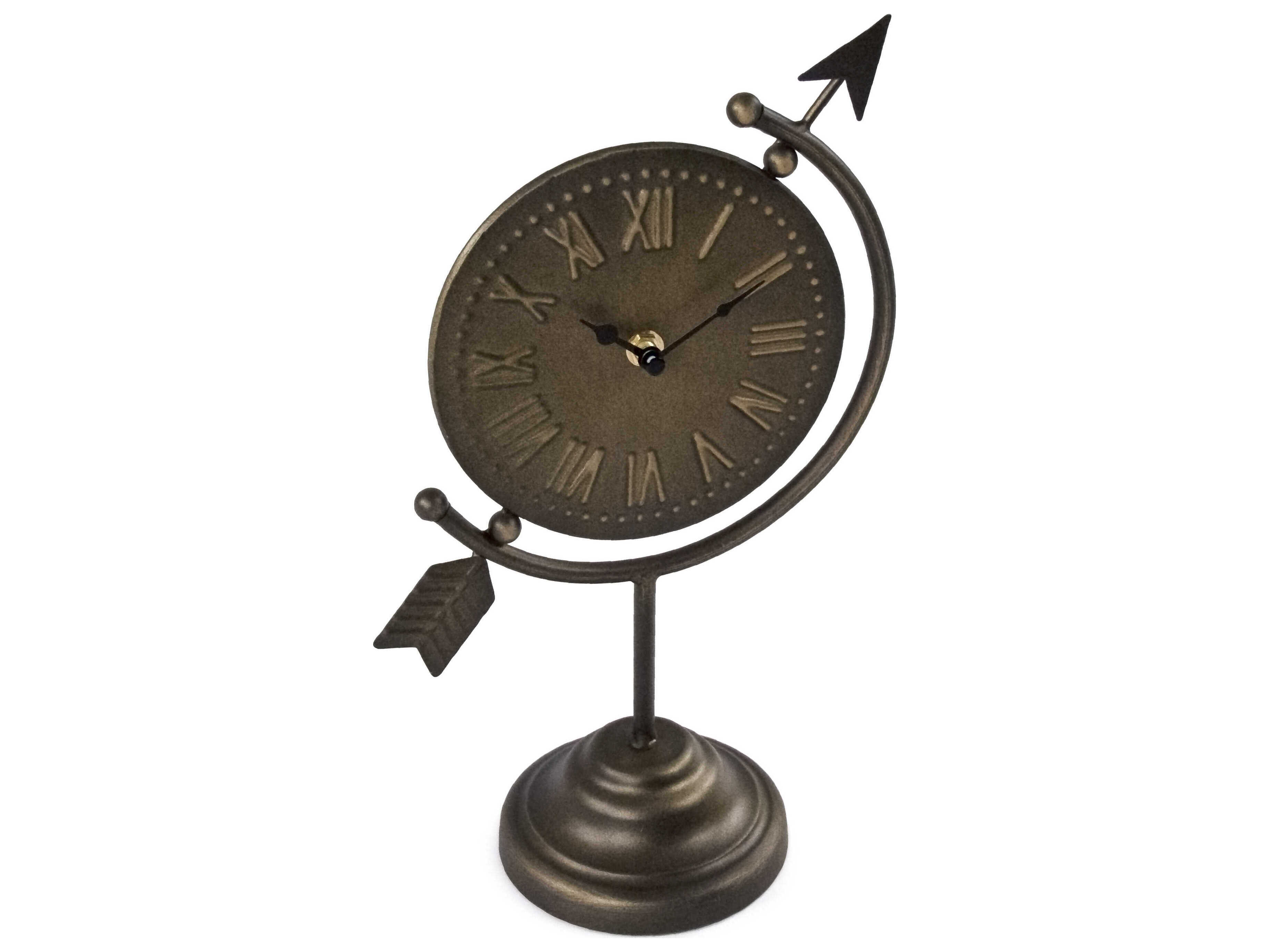 Zentique Distressed Gold Table Clock