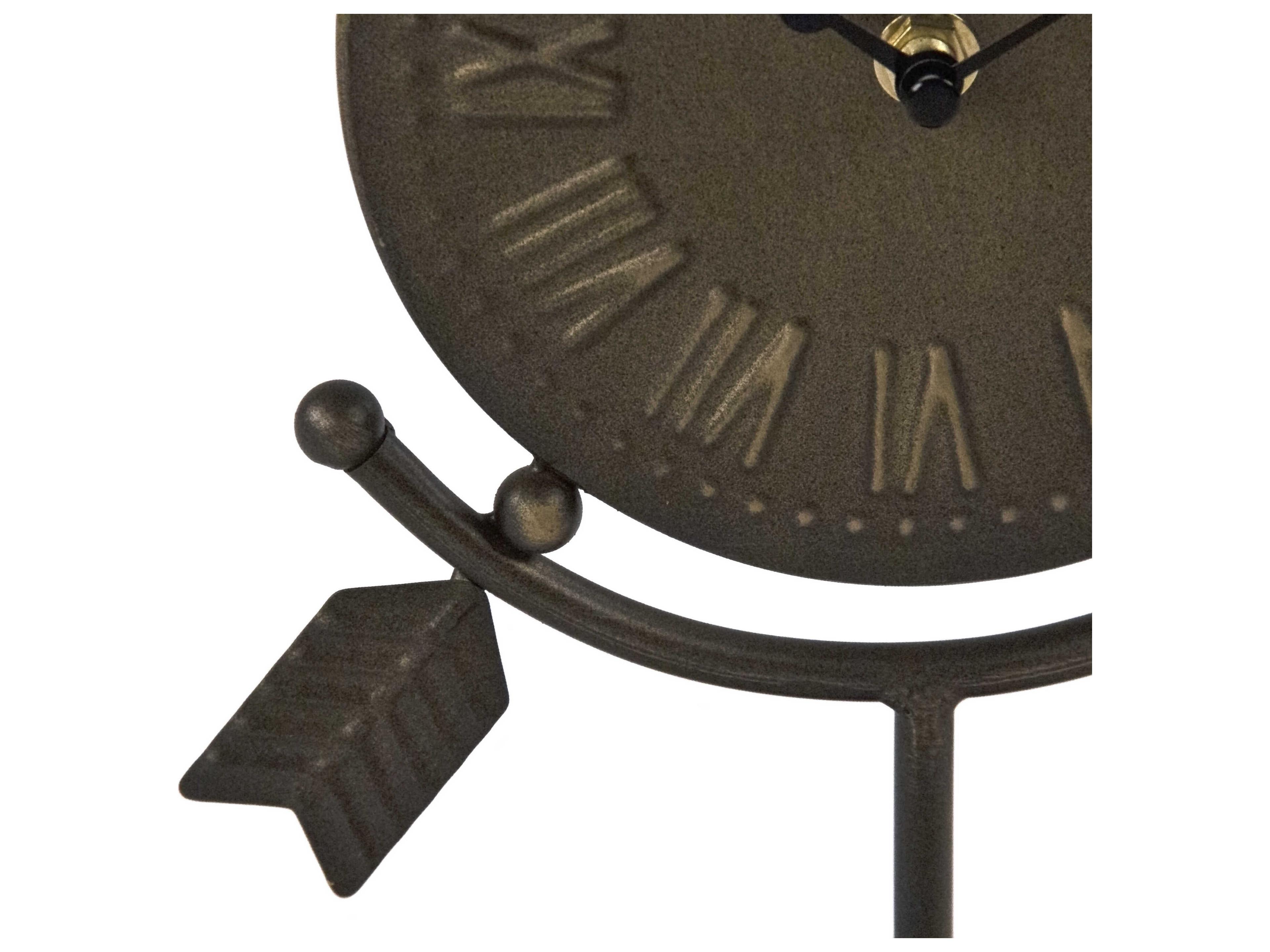 Zentique Distressed Gold Table Clock