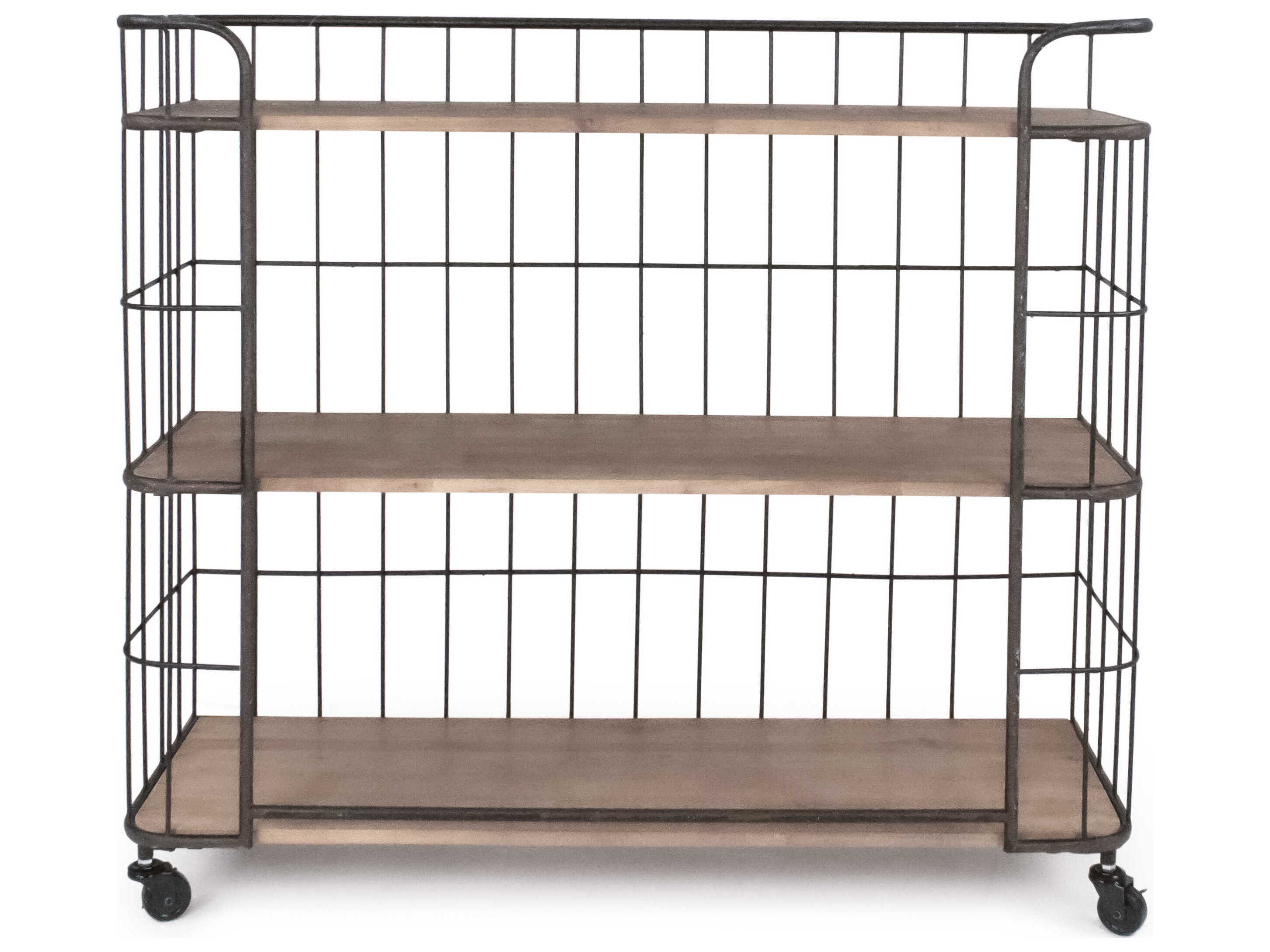 Zentique Black Iron Natural Etagere