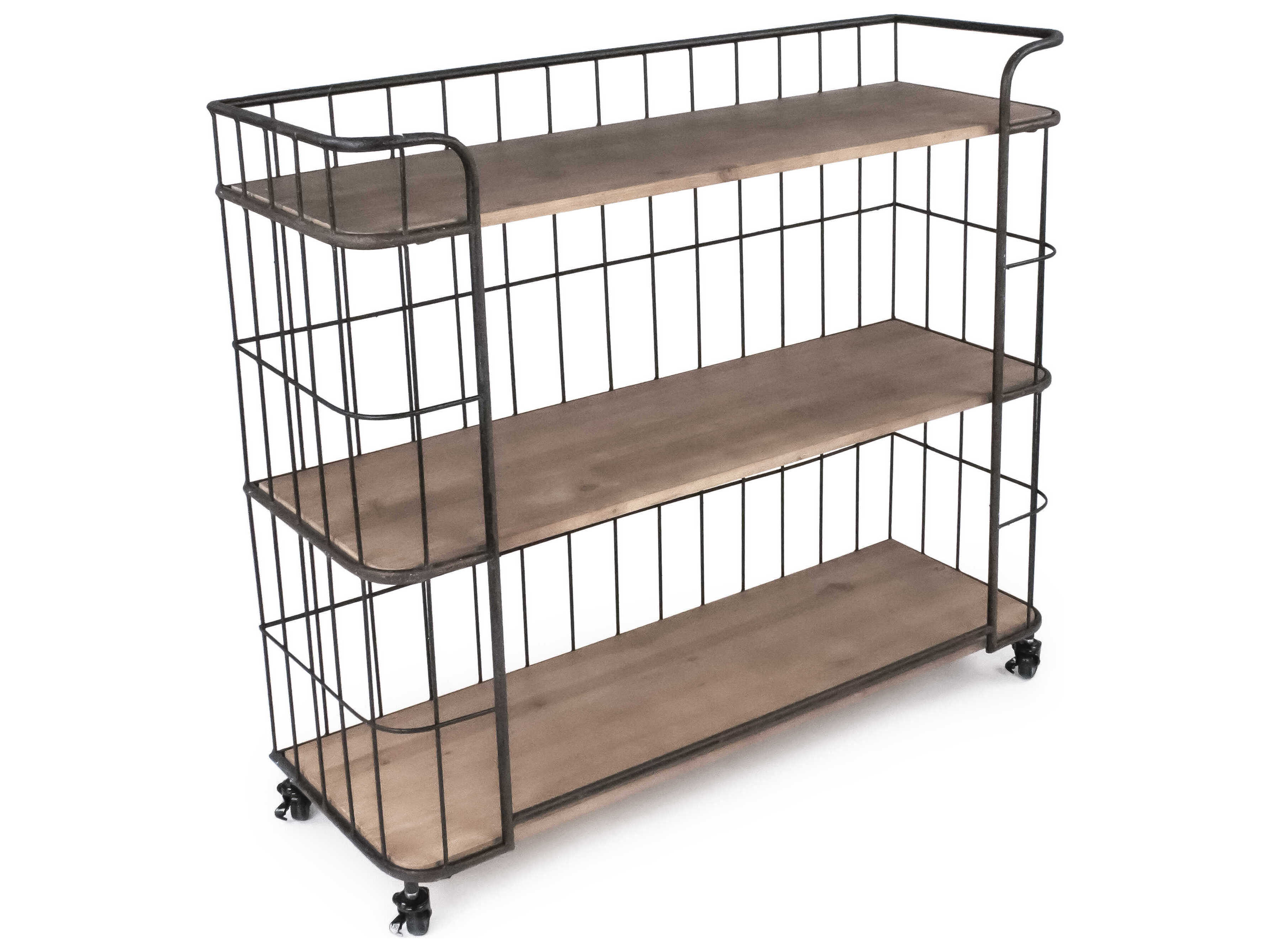 Zentique Black Iron Natural Etagere