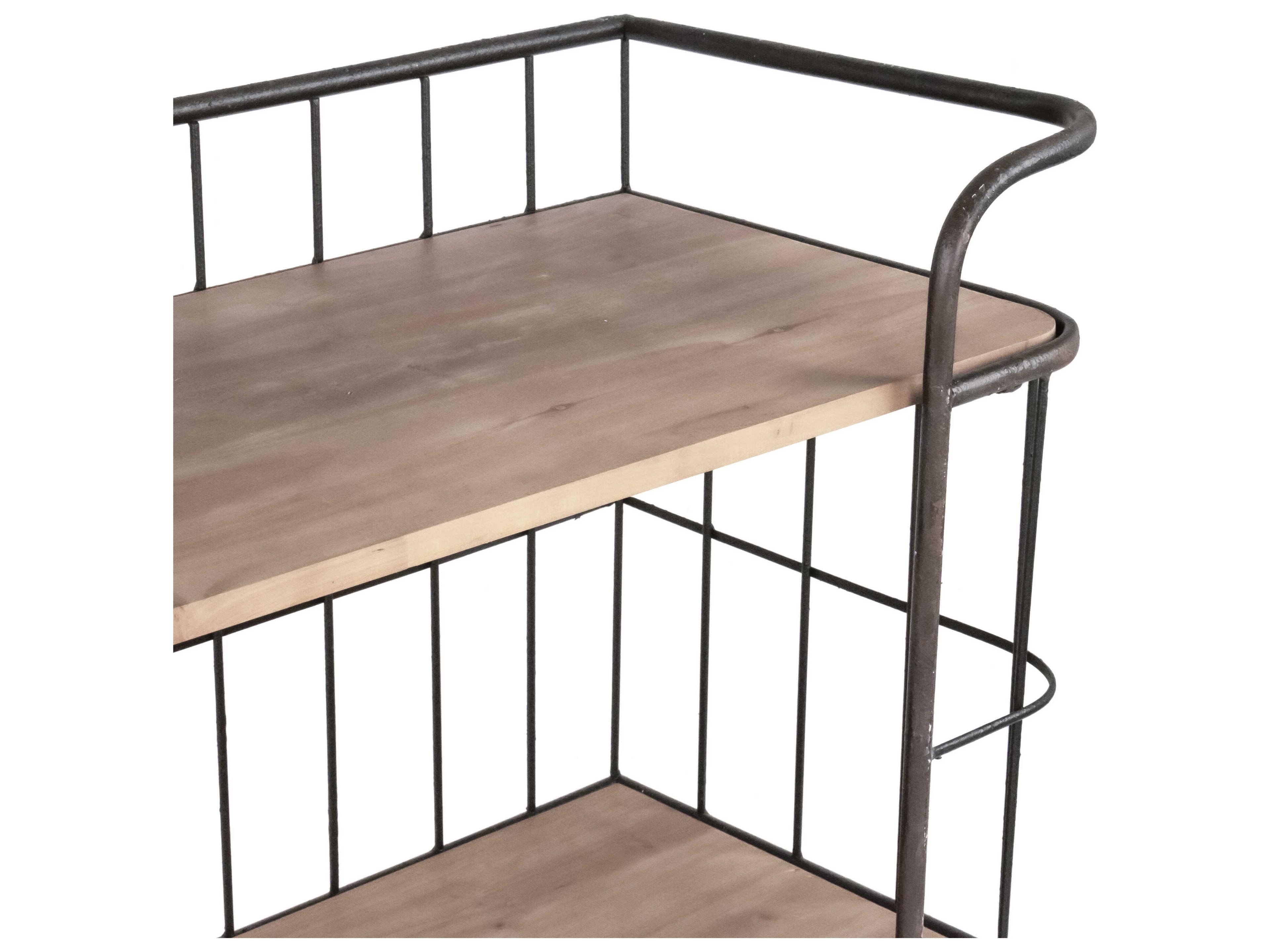 Zentique Black Iron Natural Etagere