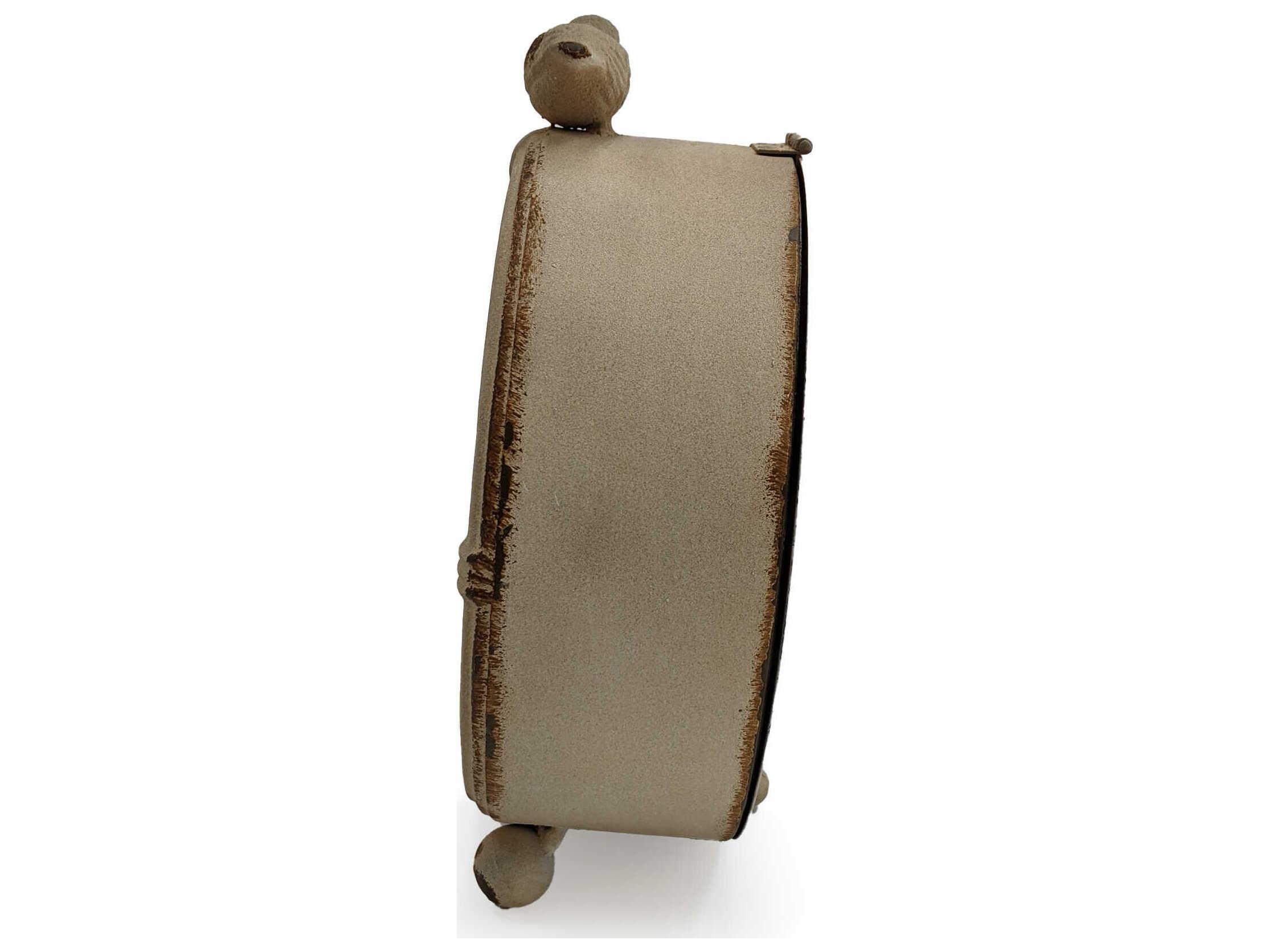 Zentique Distressed Off-White Table Clock