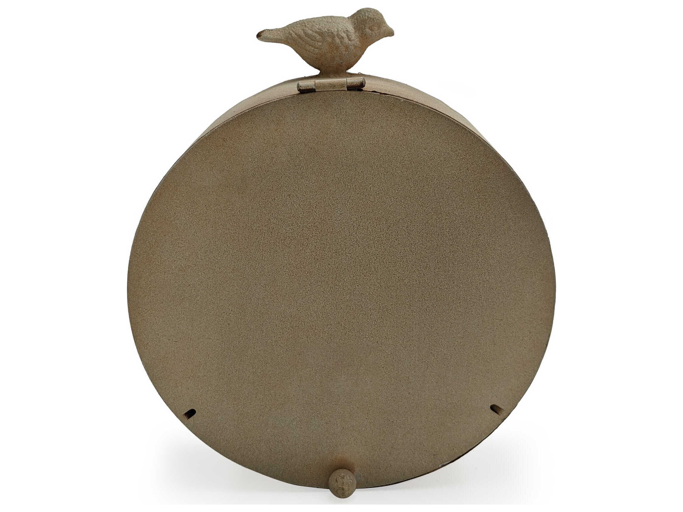 Zentique Distressed Off-White Table Clock