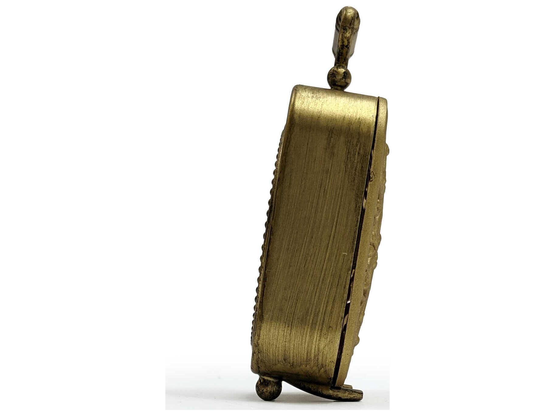 Zentique Distressed Gold Table Clock