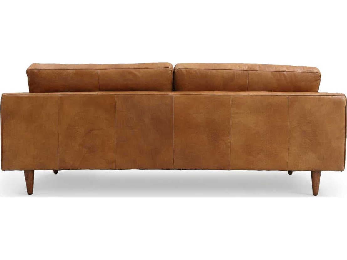 Zentique Holly Brown Leather Sofa