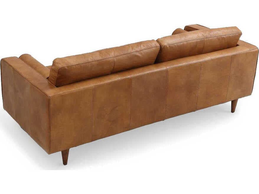 Zentique Holly Brown Leather Sofa