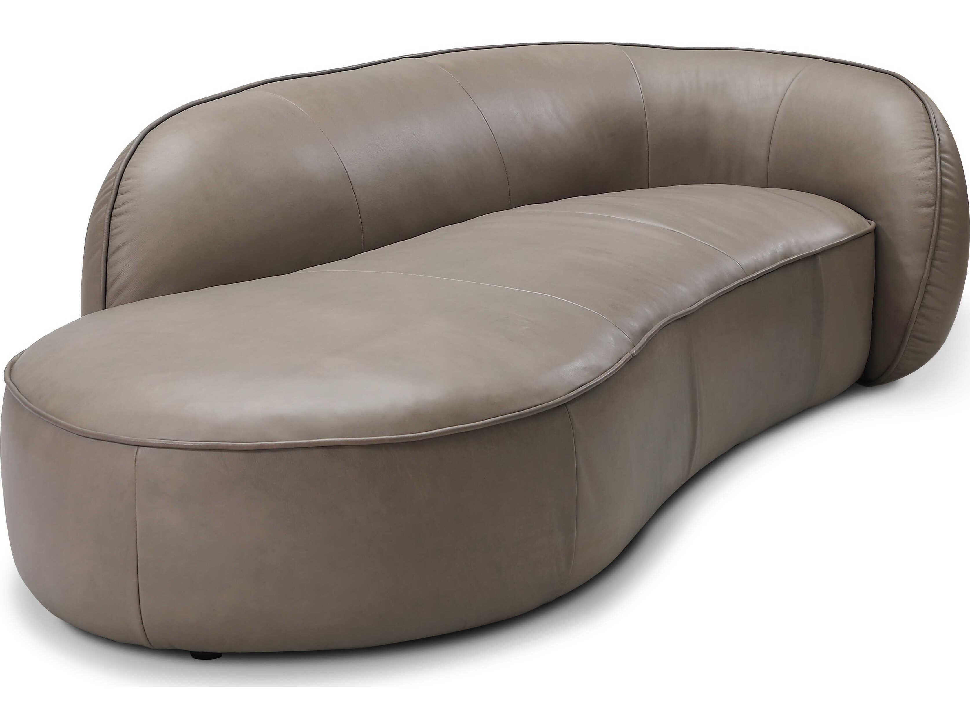 Zentique Nuvola Grey Leather Sofa